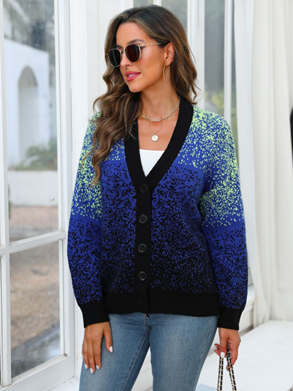 Blue Zone Planet | Button Up Long Sleeve Cardigan-TOPS / DRESSES-[Adult]-[Female]-Navy-One Size-2022 Online Blue Zone Planet