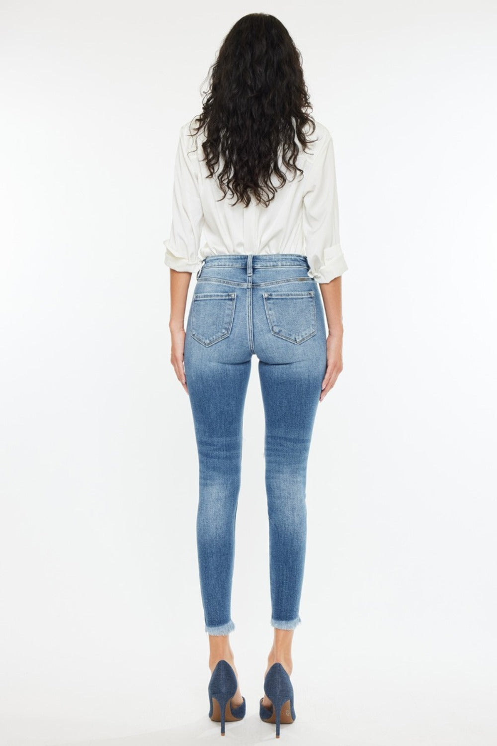 Blue Zone Planet | Kancan High Rise Frayed Ankle Skinny Jeans-TOPS / DRESSES-[Adult]-[Female]-2022 Online Blue Zone Planet