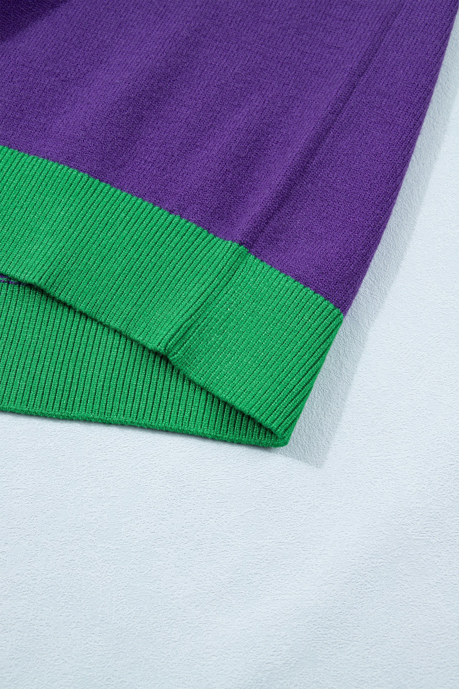 Tillandsia Purple Mardi Gras Tinsel Graphic Short Sleeve Sweater-TOPS / DRESSES-[Adult]-[Female]-2022 Online Blue Zone Planet