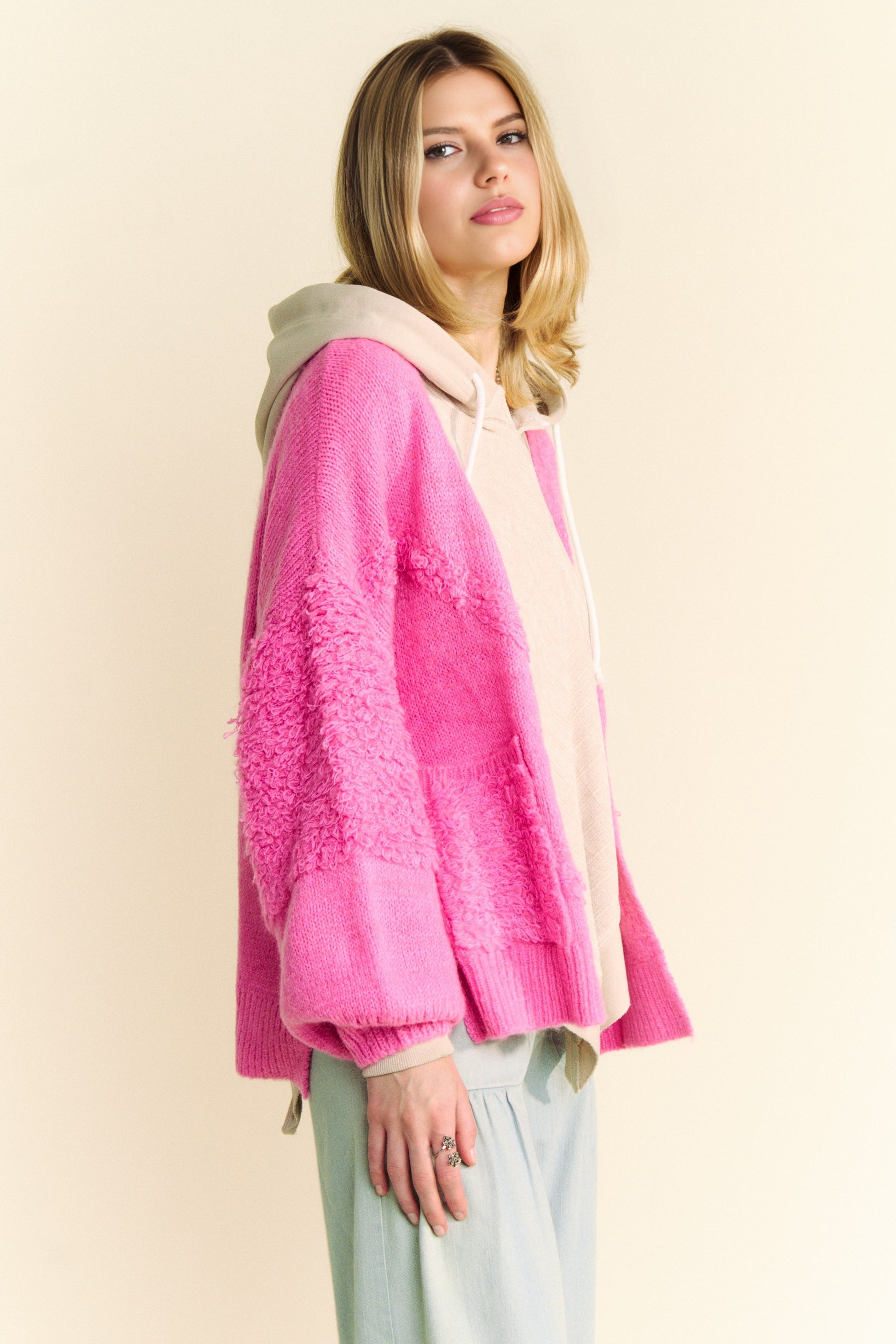 Davi & Dani Side Slit Open Front Long Sleeve Cardigan-TOPS / DRESSES-[Adult]-[Female]-2022 Online Blue Zone Planet