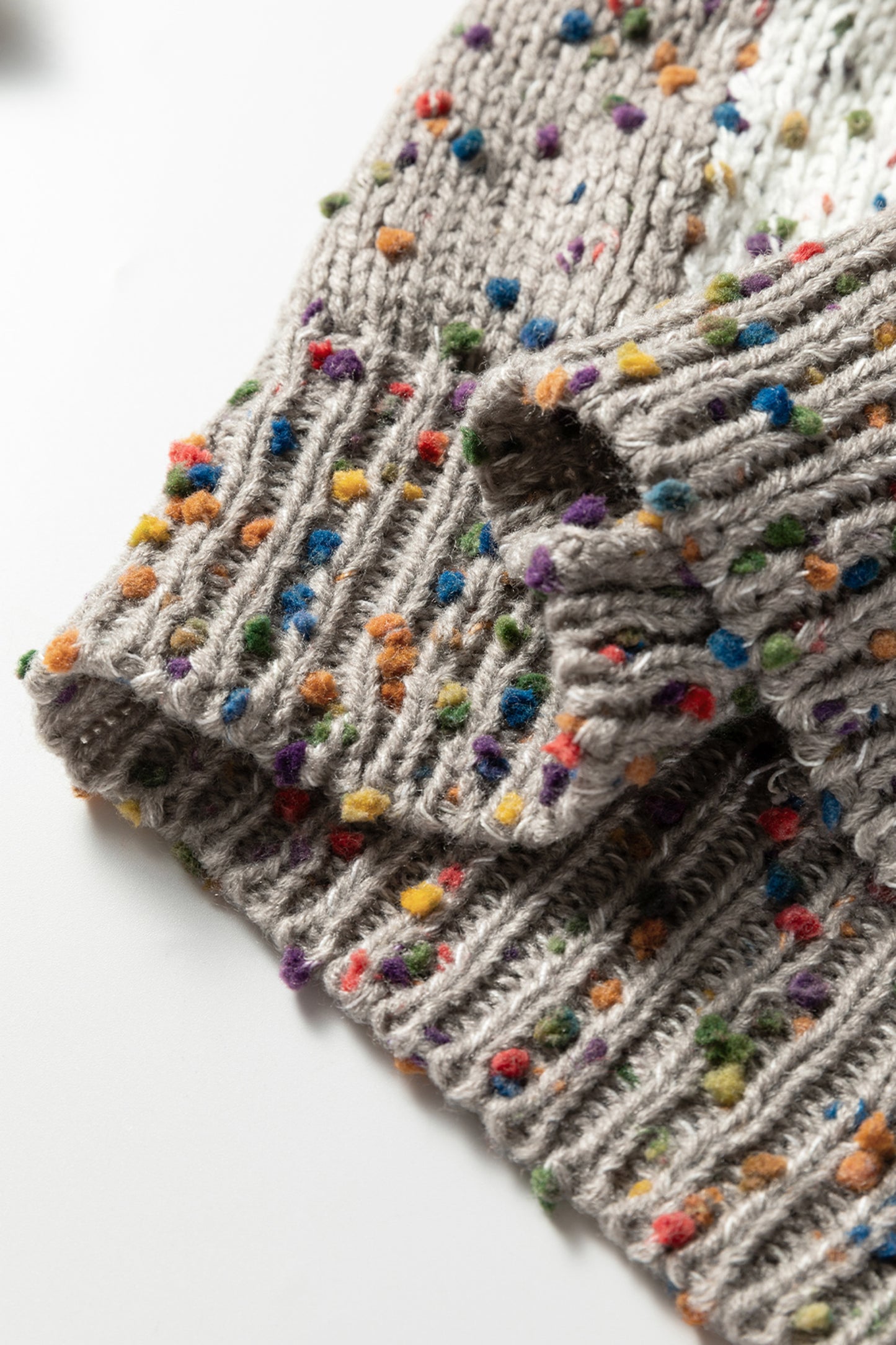 Brown Confetti Dot Checkered Print Open Cardigan with Pockets-Sweaters & Cardigans/Cardigans-[Adult]-[Female]-2022 Online Blue Zone Planet