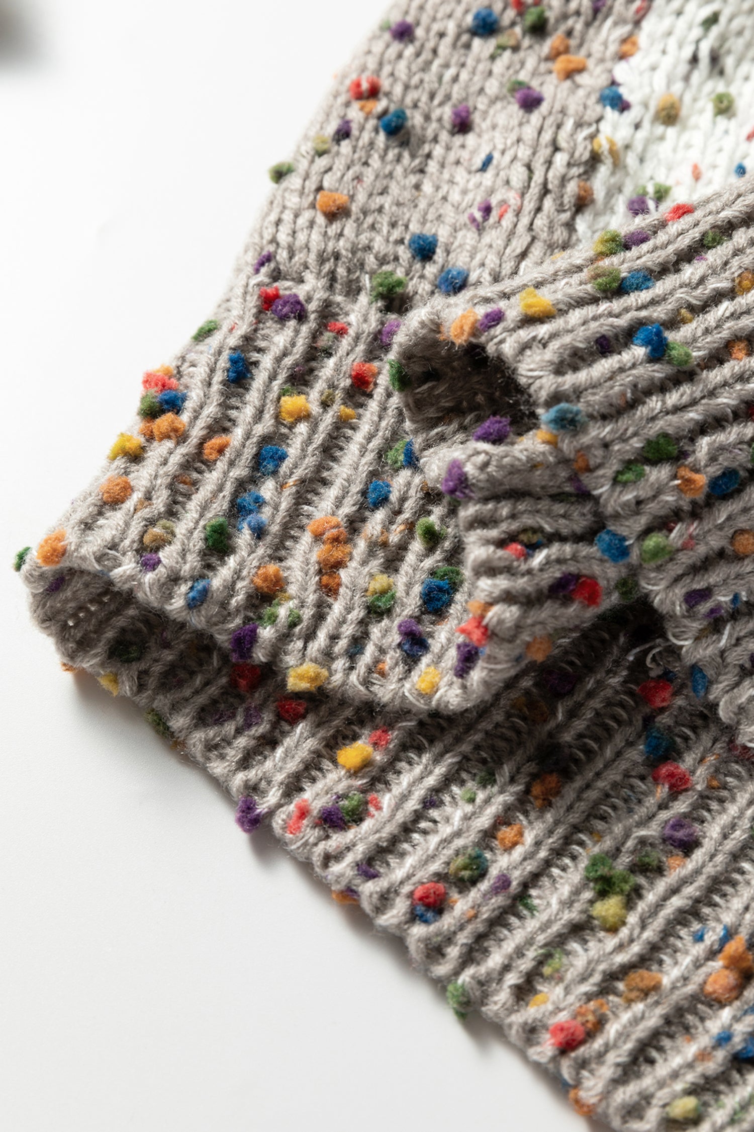 Brown Confetti Dot Checkered Print Open Cardigan with Pockets-Sweaters & Cardigans/Cardigans-[Adult]-[Female]-2022 Online Blue Zone Planet