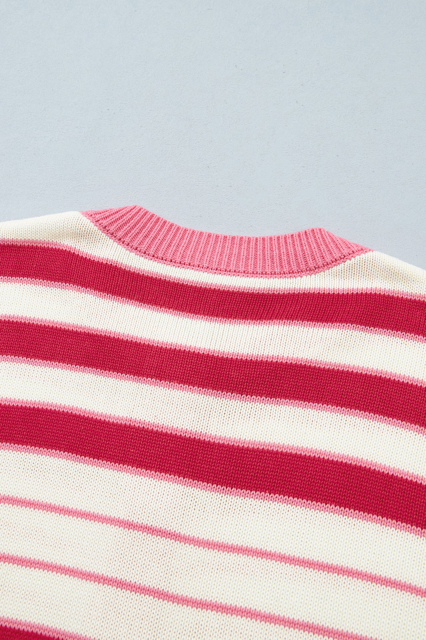 Red Stripe V Neck Long Sleeve Regular Fit Cardigan-Sweaters & Cardigans/Cardigans-[Adult]-[Female]-2022 Online Blue Zone Planet
