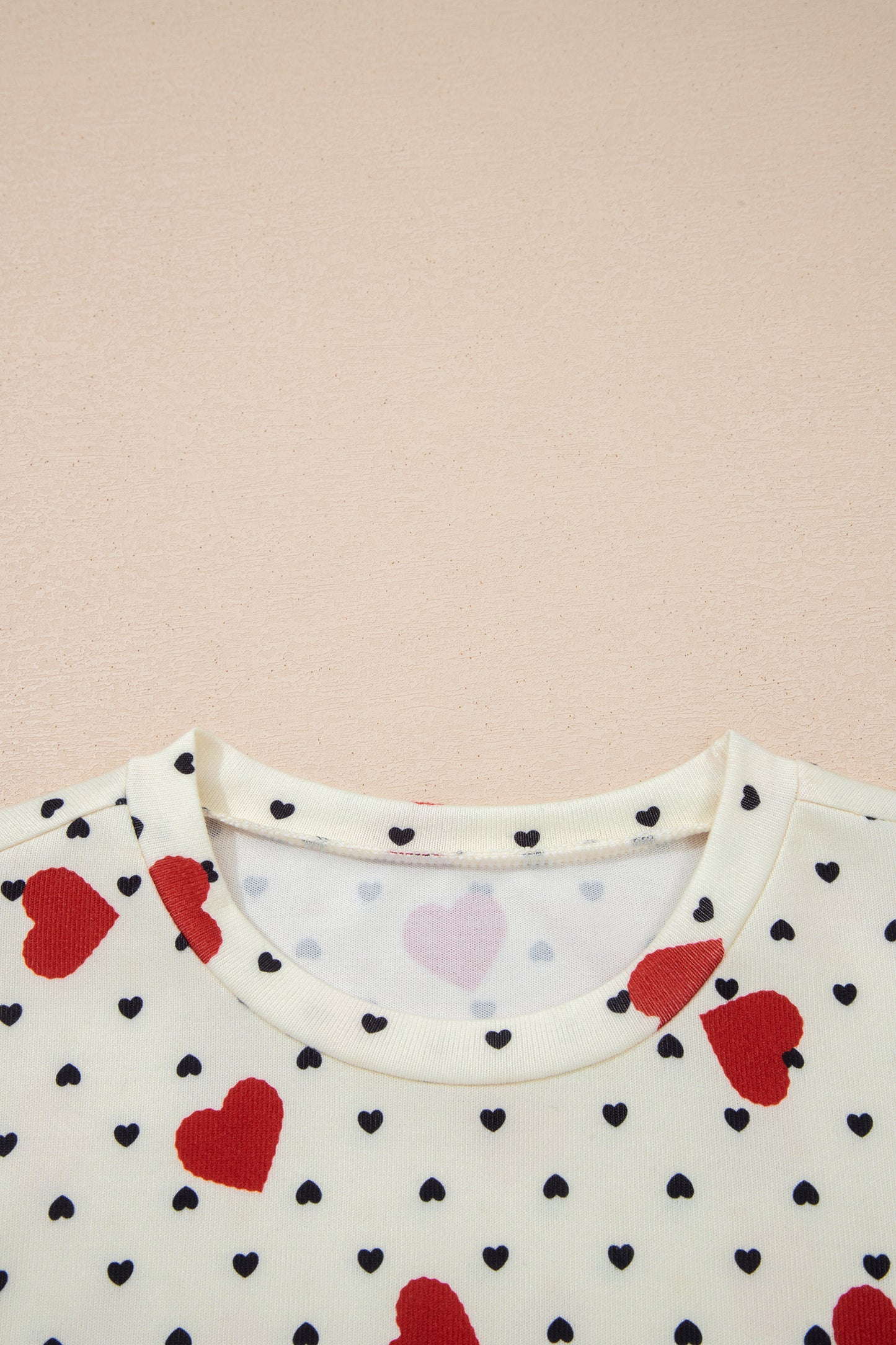 Beige Flower Heart Festive Valentine Blouse-Tops/Blouses & Shirts-[Adult]-[Female]-2022 Online Blue Zone Planet