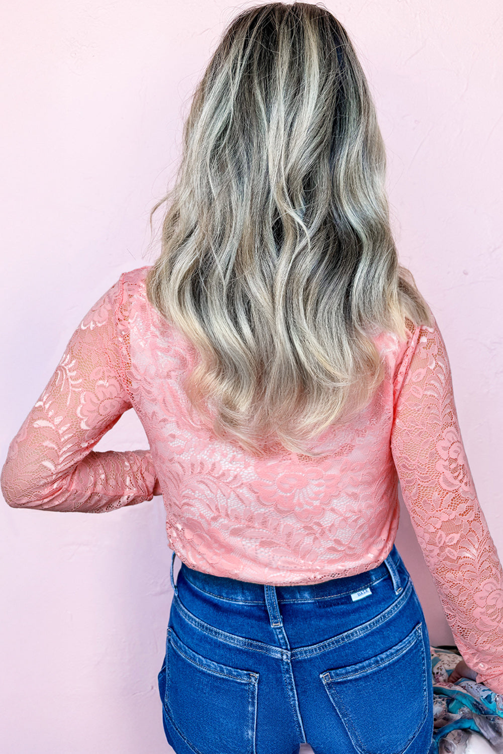 Blossom Floral Lace Sheer Long Sleeve Top-Tops/Long Sleeve Tops-[Adult]-[Female]-2022 Online Blue Zone Planet