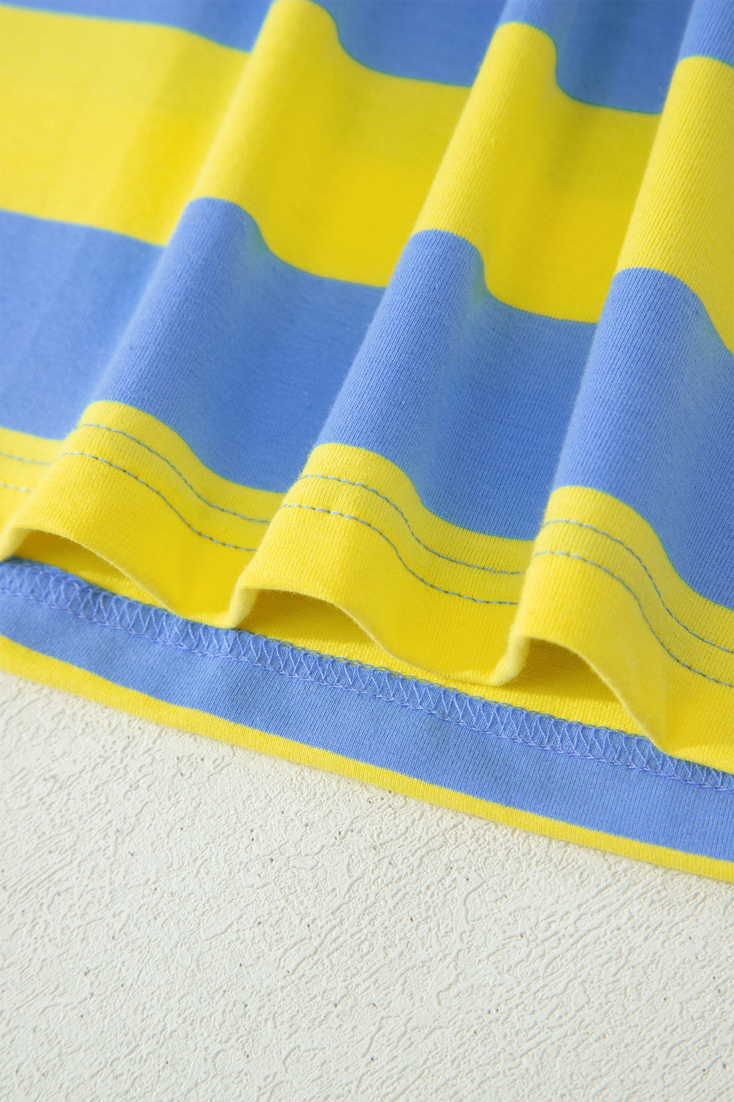 Yellow Stripe Dolman Tee Drawstring Skort Athletic 2pcs Set-Two Piece Sets/Short Sets-[Adult]-[Female]-2022 Online Blue Zone Planet