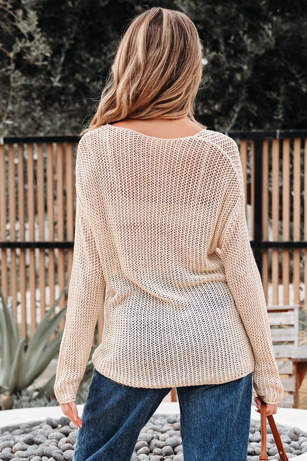 Smoke Gray Crochet Hollow-Out Jumper Top Sweater-TOPS / DRESSES-[Adult]-[Female]-2022 Online Blue Zone Planet