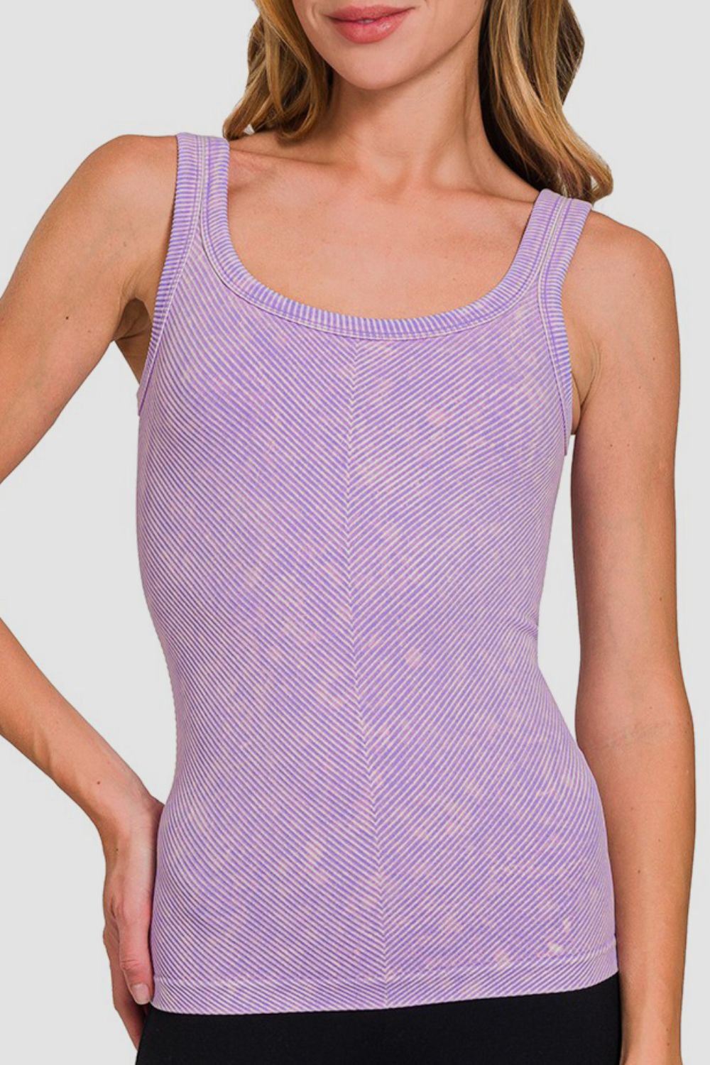 Zenana Ribbed Scoop Neck Tank-TOPS / DRESSES-[Adult]-[Female]-2022 Online Blue Zone Planet