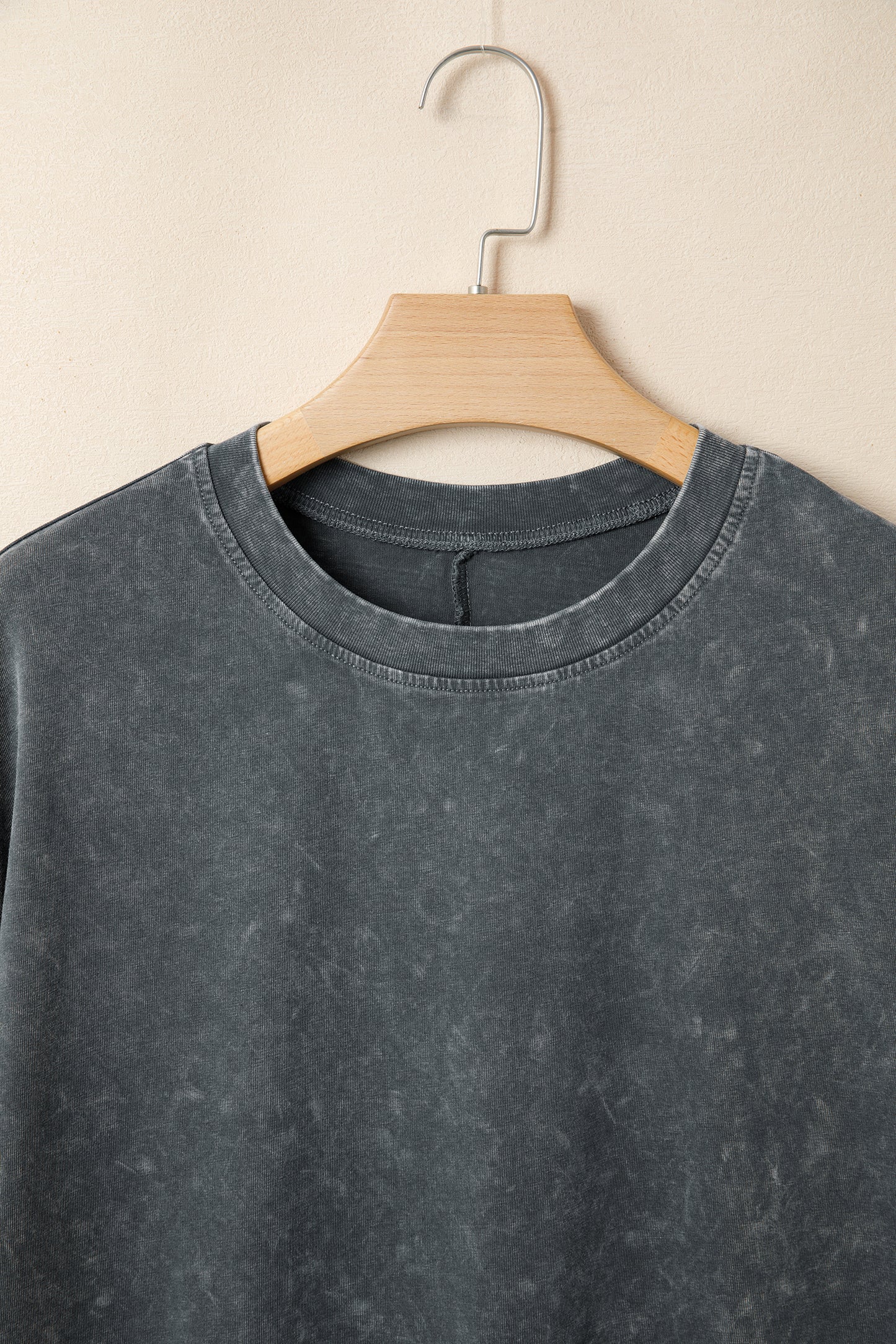 Mint Green Solid Color Cotton Mineral Washed Oversize Tee-Tops/Tops & Tees-[Adult]-[Female]-2022 Online Blue Zone Planet