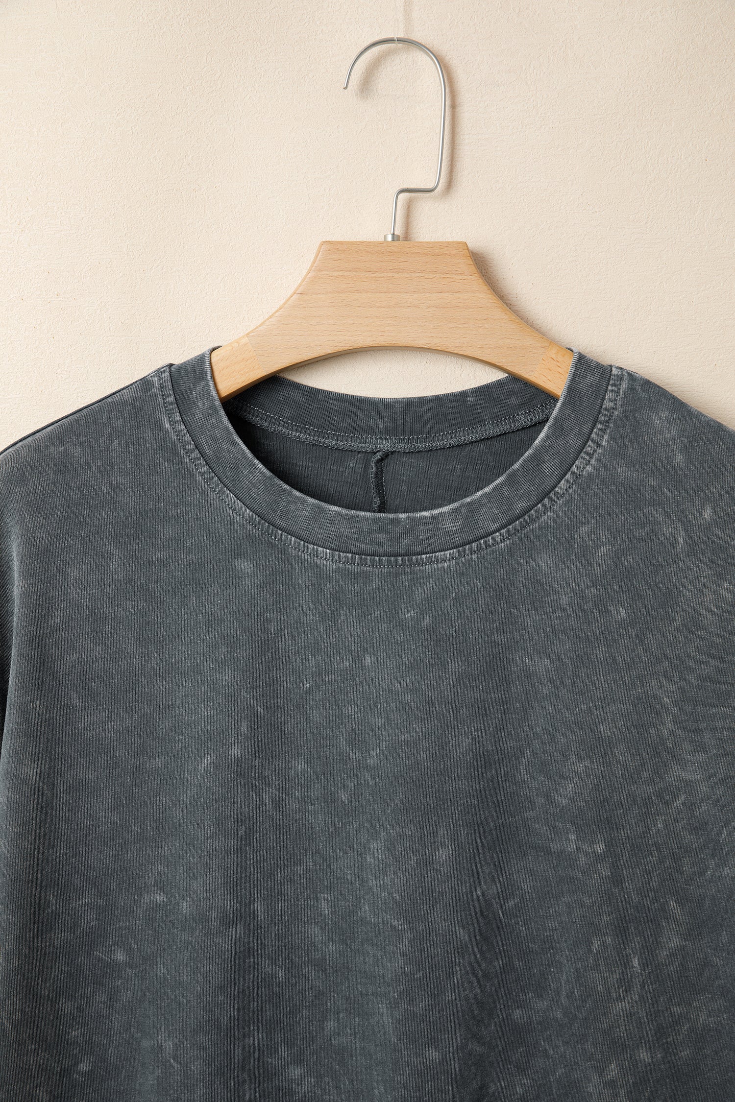 Mint Green Solid Color Cotton Mineral Washed Oversize Tee-Tops/Tops & Tees-[Adult]-[Female]-2022 Online Blue Zone Planet