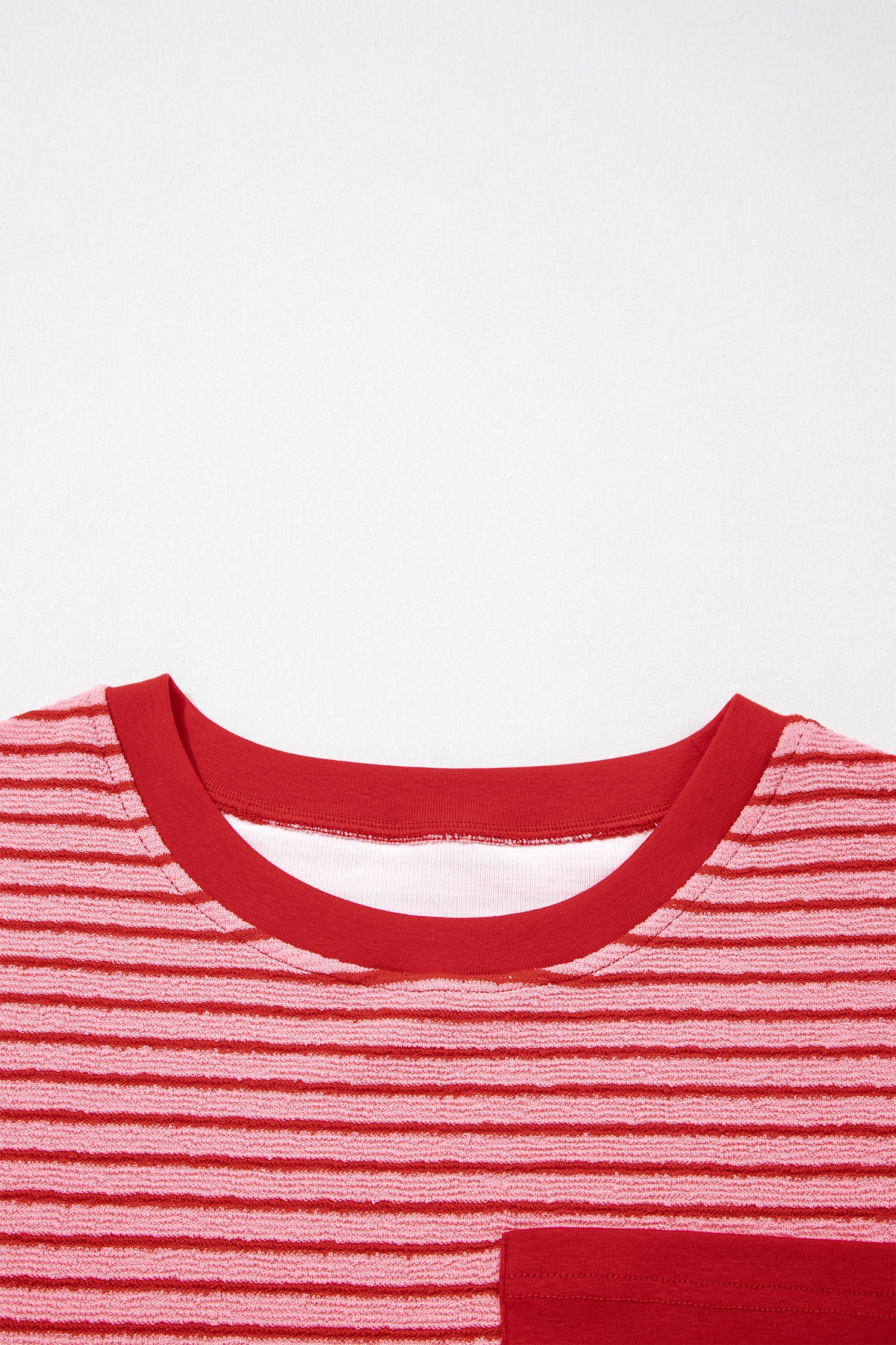 Sky Blue Stripe Crew Neck Tee Drawstring Waist Cropped Pants Set-Two Piece Sets/Pant Sets-[Adult]-[Female]-2022 Online Blue Zone Planet