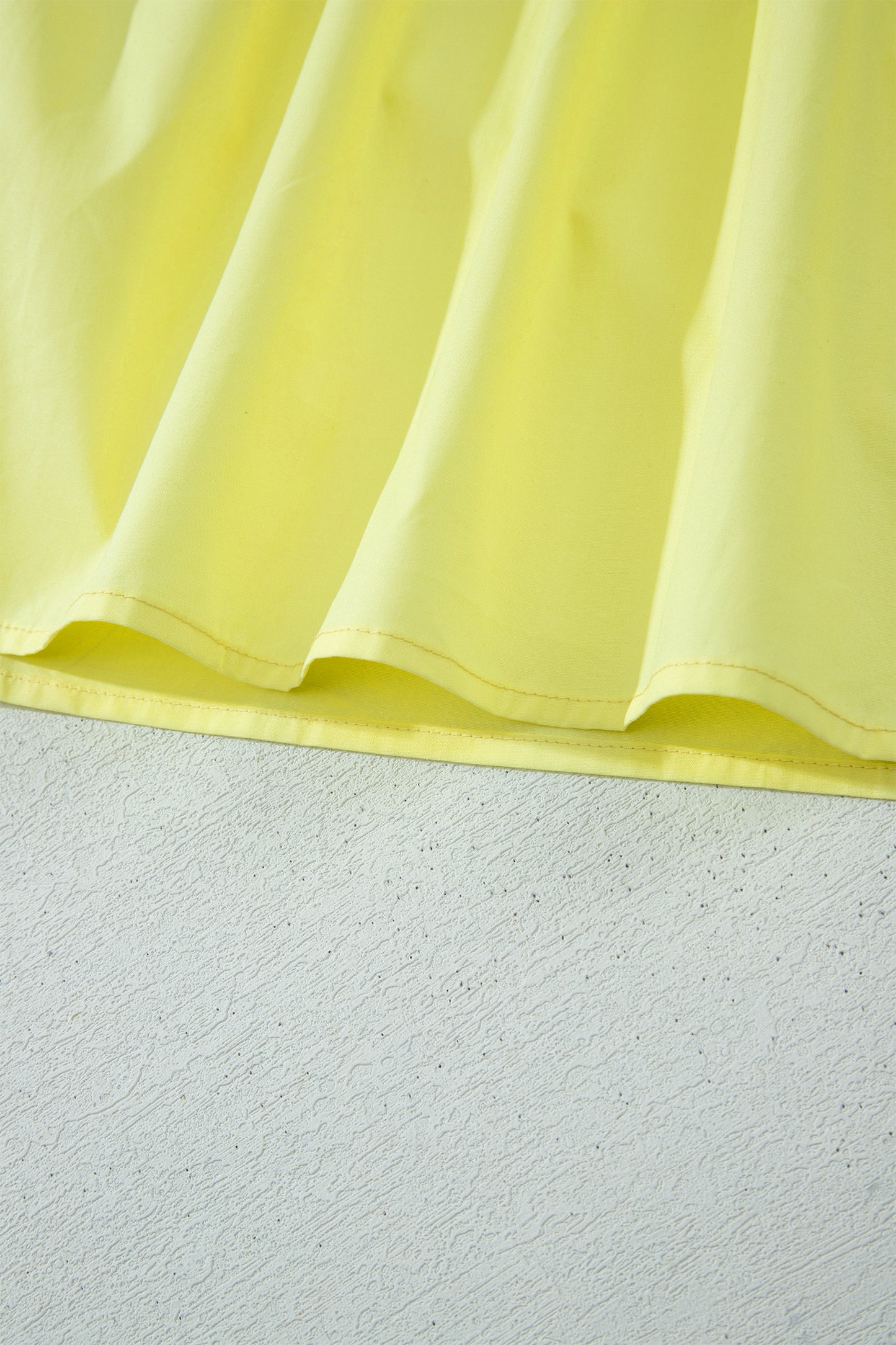 Yellow Cream Faux Two Piece Gingham Contrast Patchwork Loose Mini Dress-TOPS / DRESSES-[Adult]-[Female]-2022 Online Blue Zone Planet
