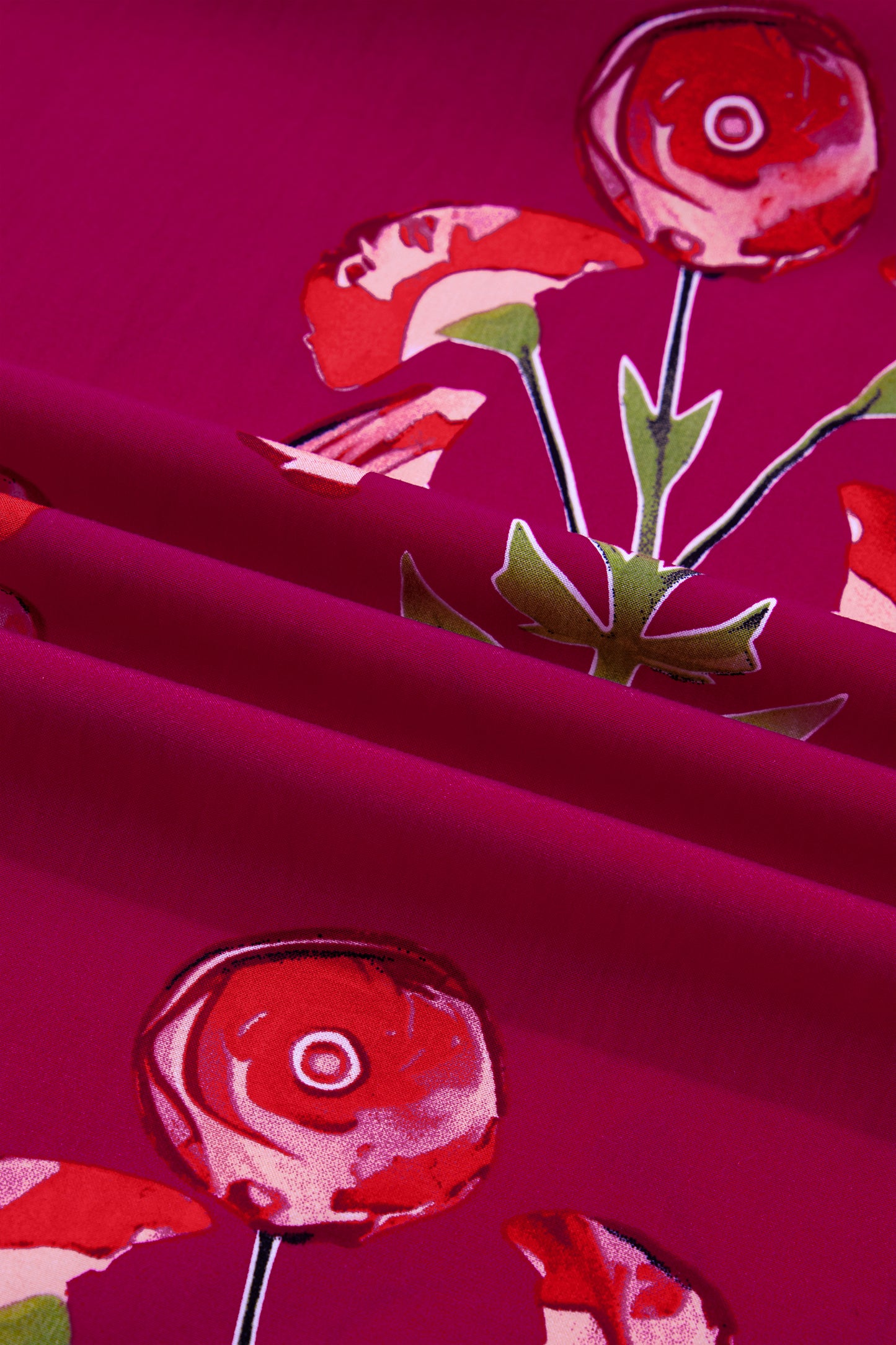 Red Floral Print Frilled V Neck Short Sleeve Ruffle Maxi Dress-Dresses/Maxi Dresses-[Adult]-[Female]-2022 Online Blue Zone Planet