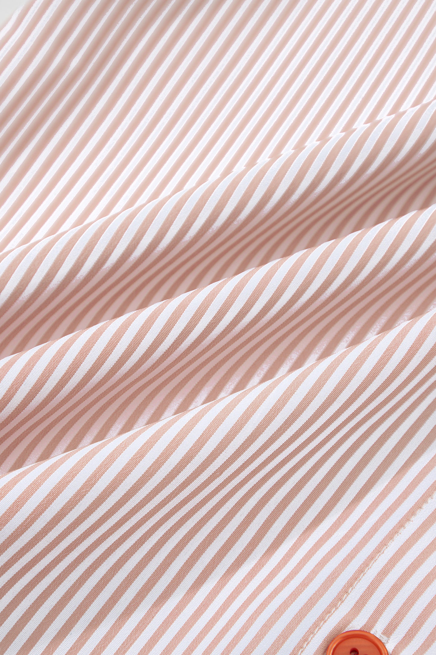 Khaki Stripe Color Block Patchwork Detail Frilled Collar Button Down Shirt-Tops/Blouses & Shirts-[Adult]-[Female]-2022 Online Blue Zone Planet