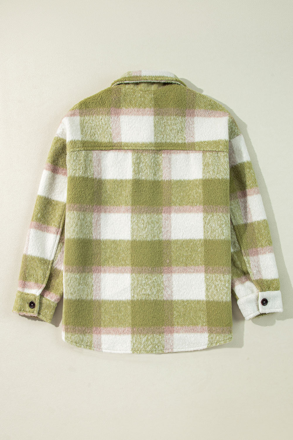 Blue Zone Planet | Pocketed Plaid Collared Neck Shacket-TOPS / DRESSES-[Adult]-[Female]-2022 Online Blue Zone Planet