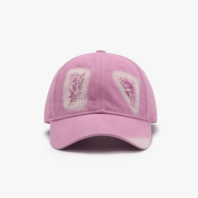 Distressed Cotton Baseball Cap-TOPS / DRESSES-[Adult]-[Female]-Fuchsia Pink-One Size-2022 Online Blue Zone Planet