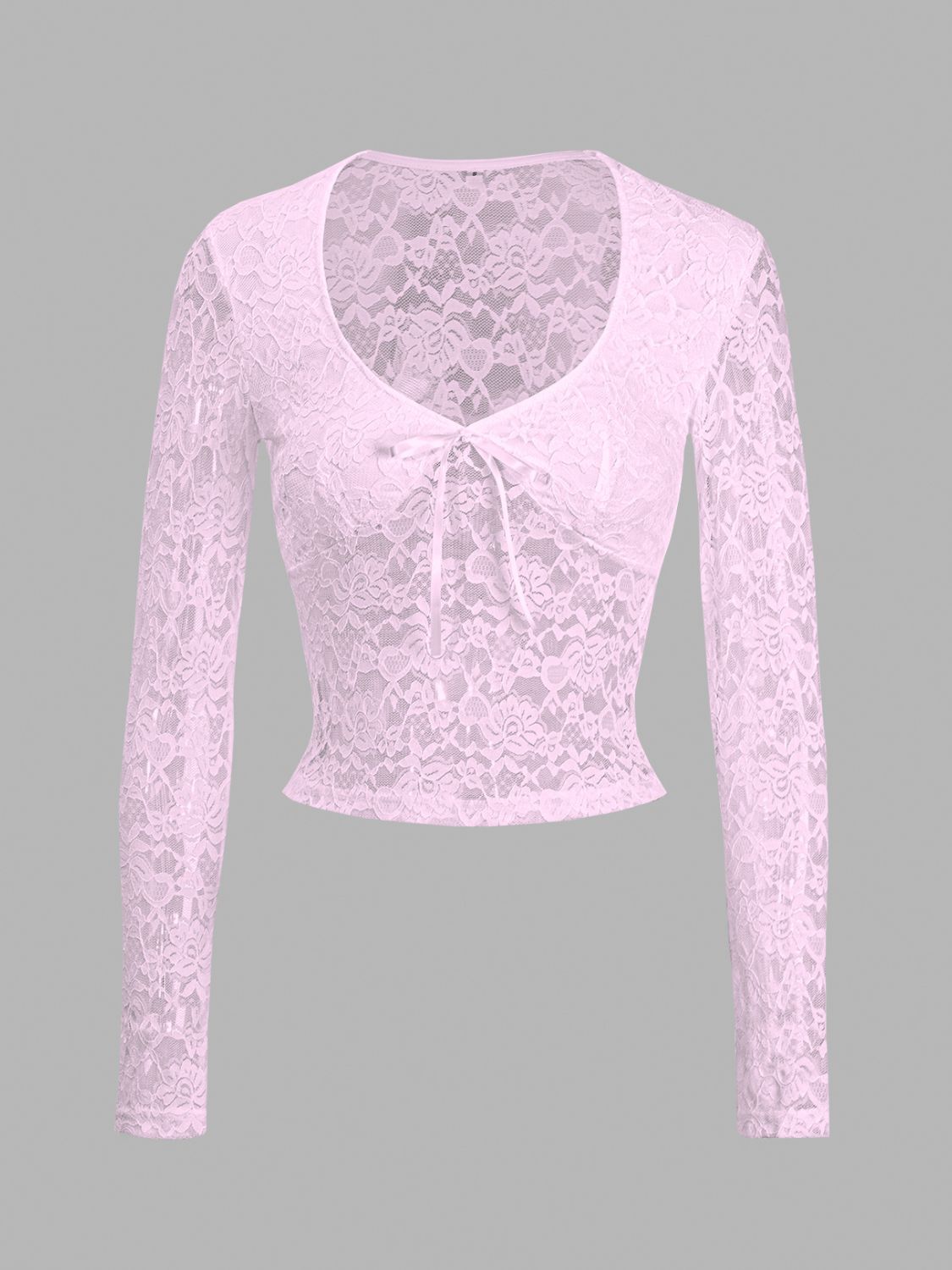 Blue Zone Planet | Devine Scoop Neck Long Sleeve Lace Top-TOPS / DRESSES-[Adult]-[Female]-Blush Pink-S-2022 Online Blue Zone Planet