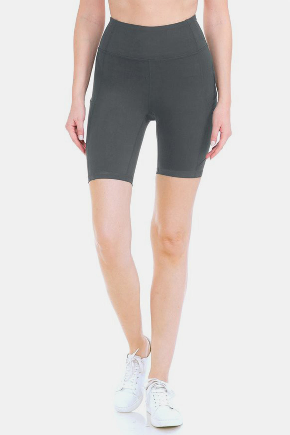 Blue Zone Planet | Leggings Depot Full Size High Waist Active Shorts-BOTTOMS SIZES SMALL MEDIUM LARGE-[Adult]-[Female]-2022 Online Blue Zone Planet