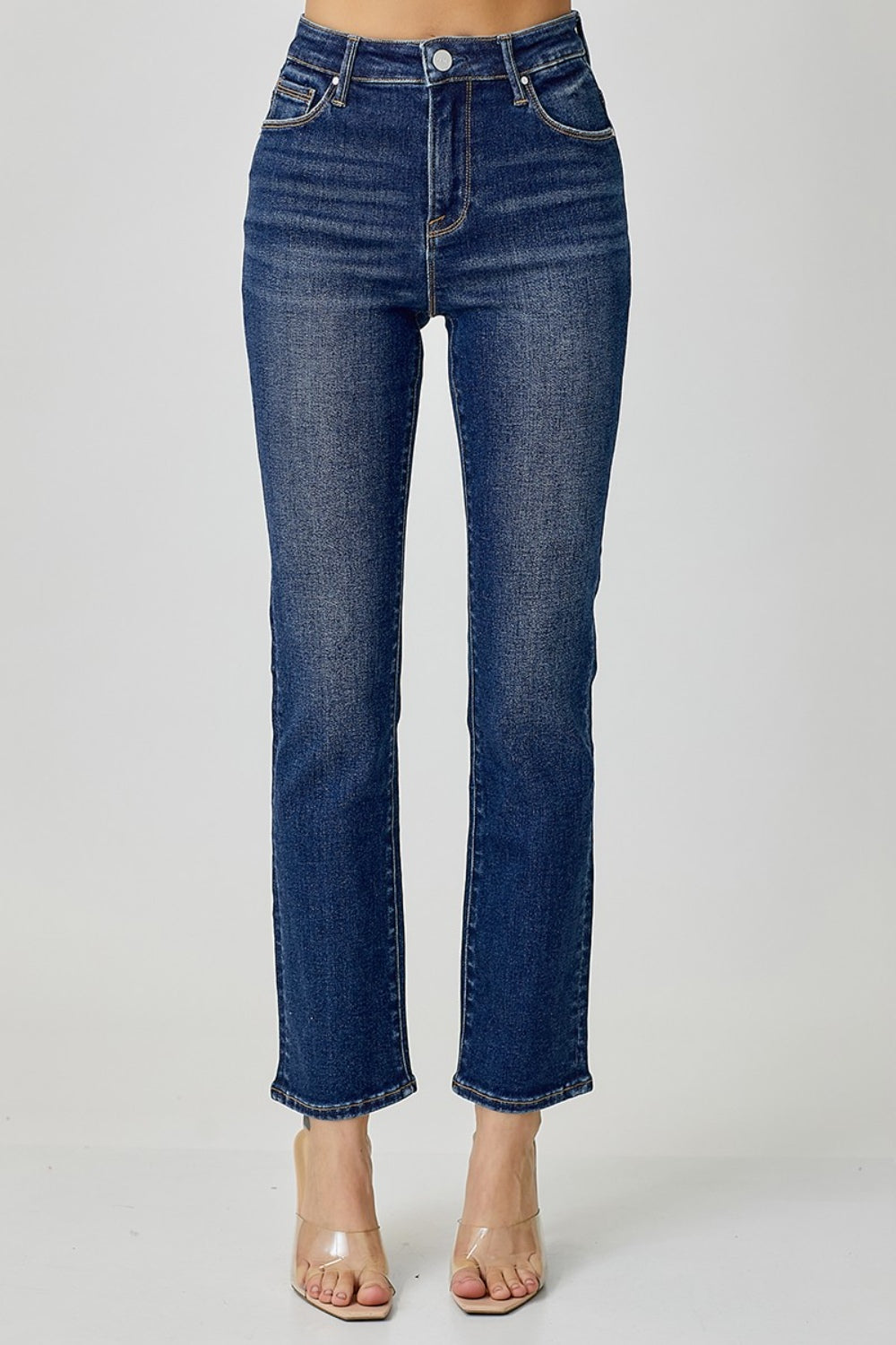 RISEN Full Size High Waist Straight Jeans-BOTTOMS SIZES SMALL MEDIUM LARGE-[Adult]-[Female]-2022 Online Blue Zone Planet