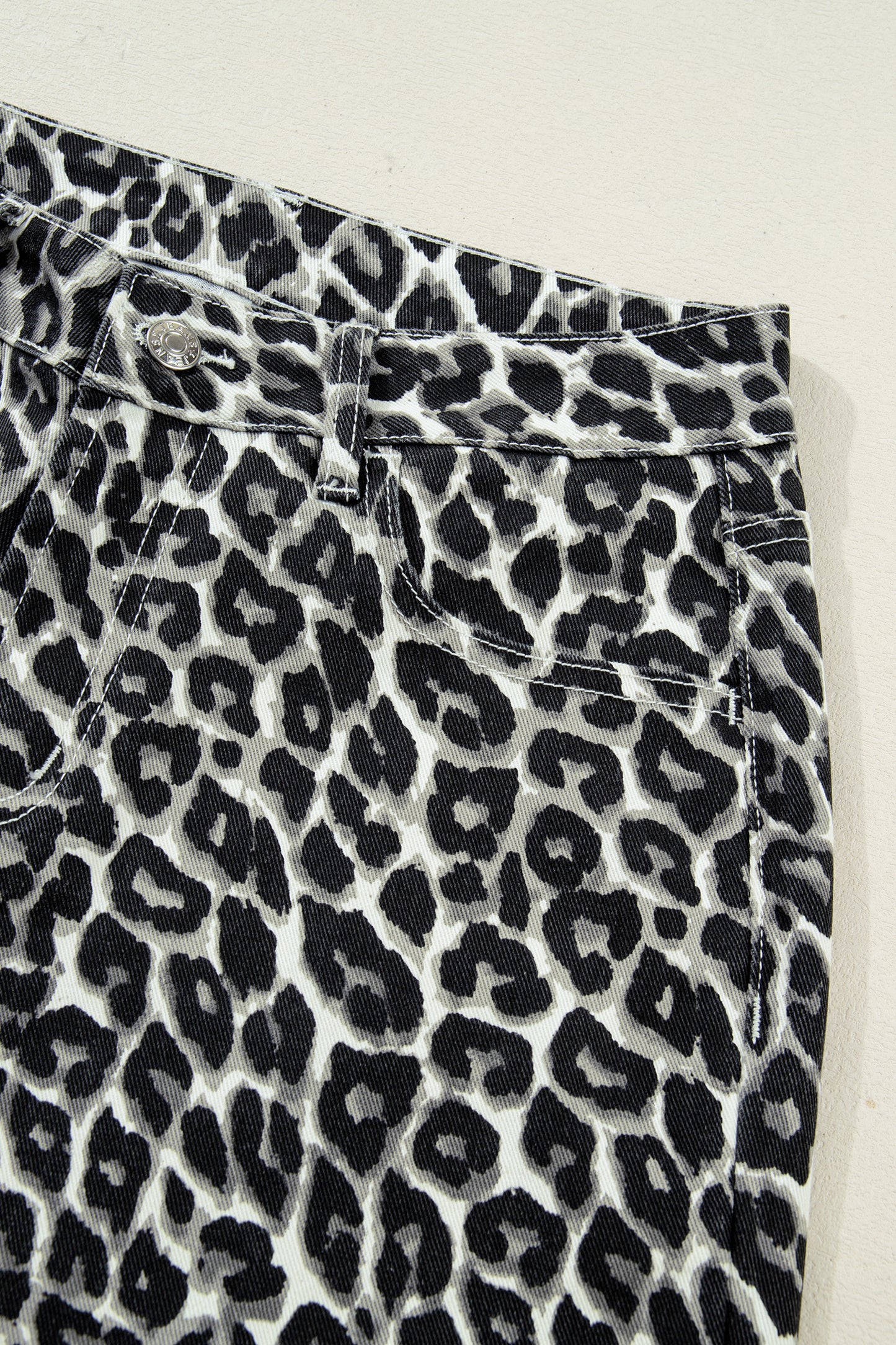 Black Leopard Print Barrel Jeans-Bottoms/Jeans-[Adult]-[Female]-2022 Online Blue Zone Planet