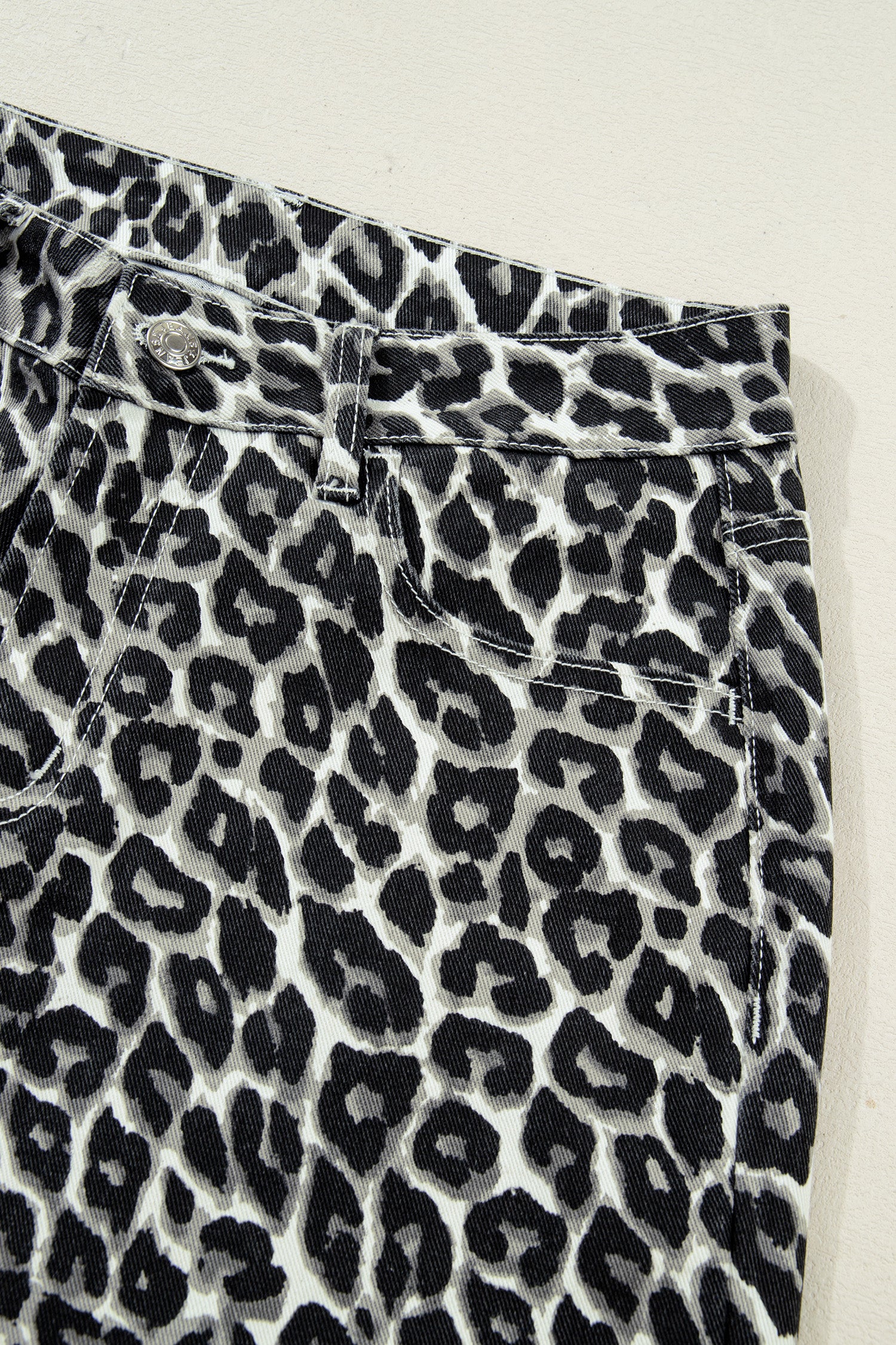 Black Leopard Print Barrel Jeans-Bottoms/Jeans-[Adult]-[Female]-2022 Online Blue Zone Planet