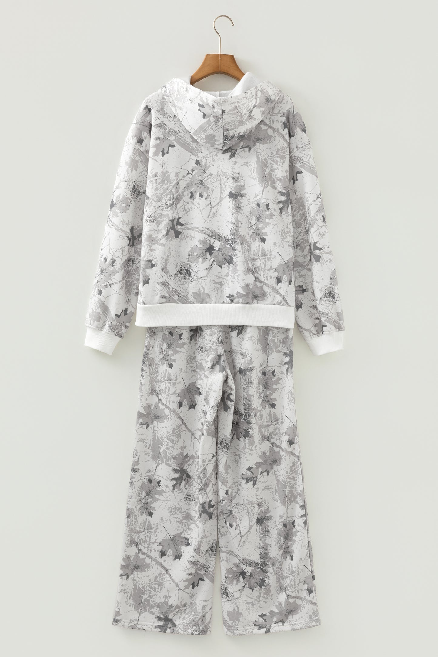 Light Grey Light Woodland Camo Classic Hoodie and Sweatpants Set-Tops / Dresses-[Adult]-[Female]-2022 Online Blue Zone Planet