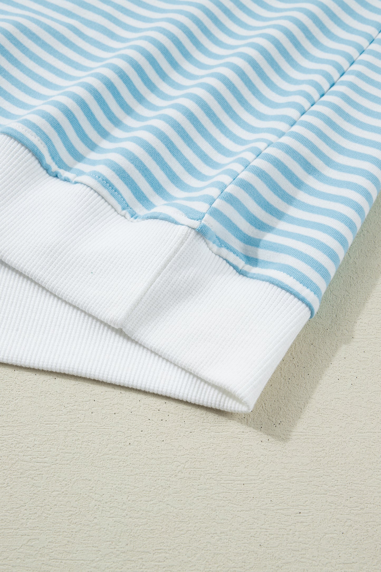 Pink Stripe Cuffed Sleeve Contrast Mock Neck Tee Casual 2pcs Short Set-Two Piece Sets/Short Sets-[Adult]-[Female]-2022 Online Blue Zone Planet