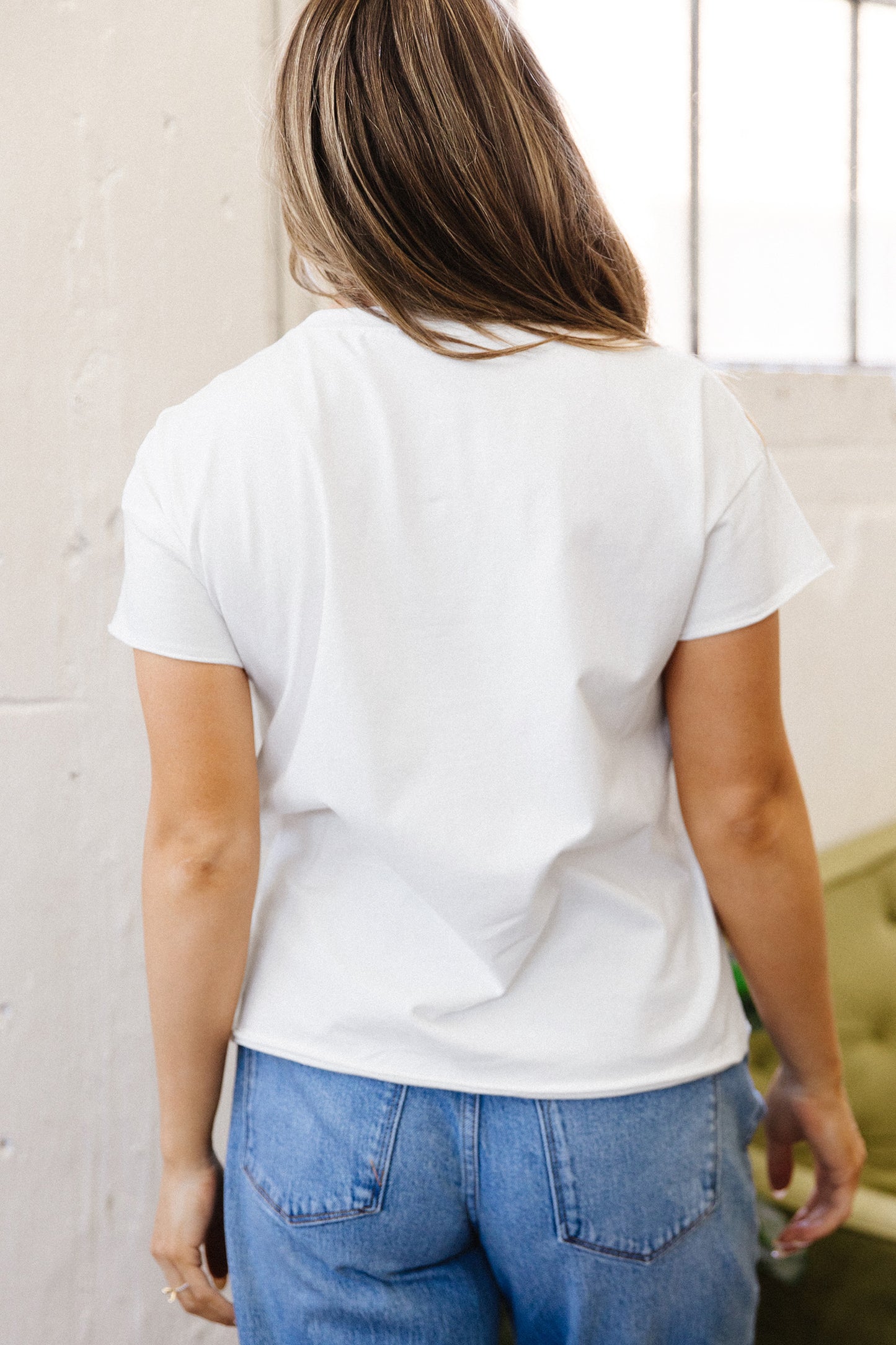 White Western Fashion Embroidered Casual Tee-Tops/Tops & Tees-[Adult]-[Female]-2022 Online Blue Zone Planet