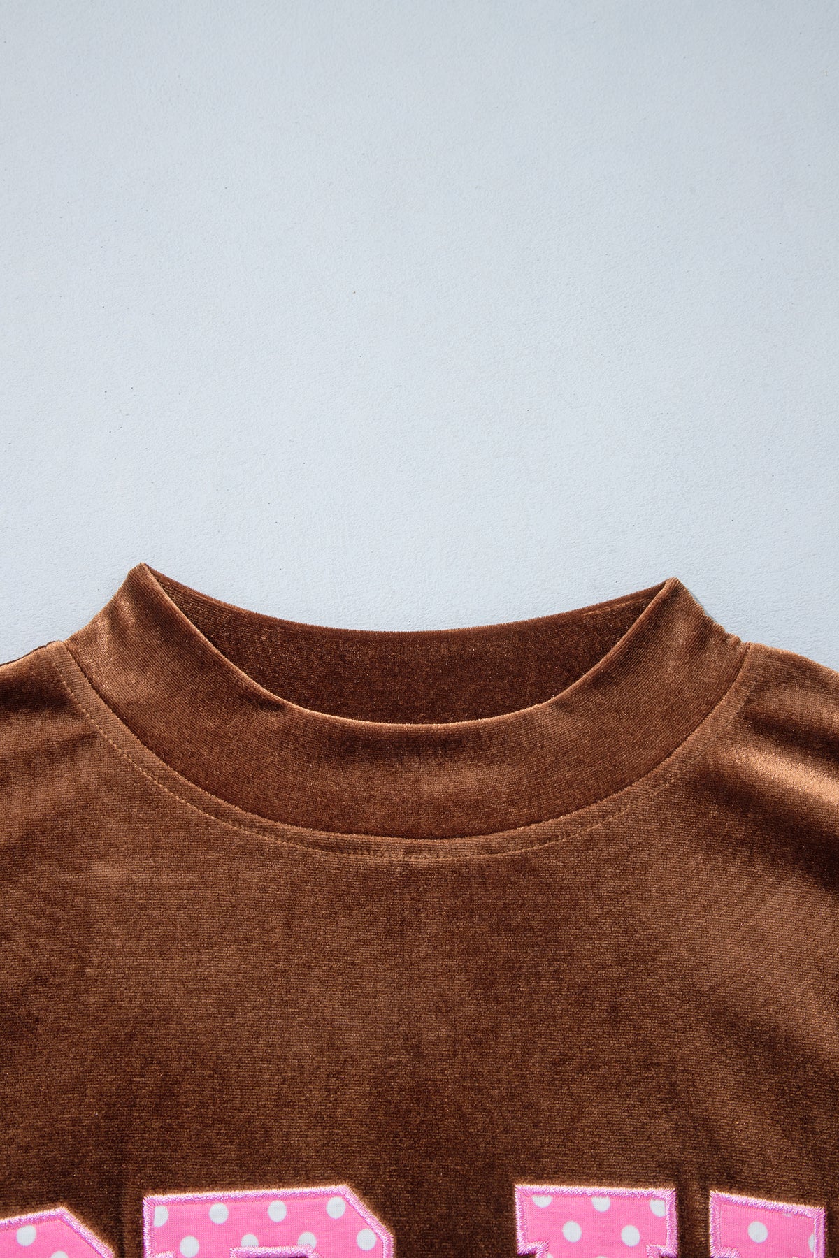 Burgundy Christmas Velvet Graphic Print Long Sleeve Sweatshirt-Tops/Sweatshirts & Hoodies-[Adult]-[Female]-2022 Online Blue Zone Planet