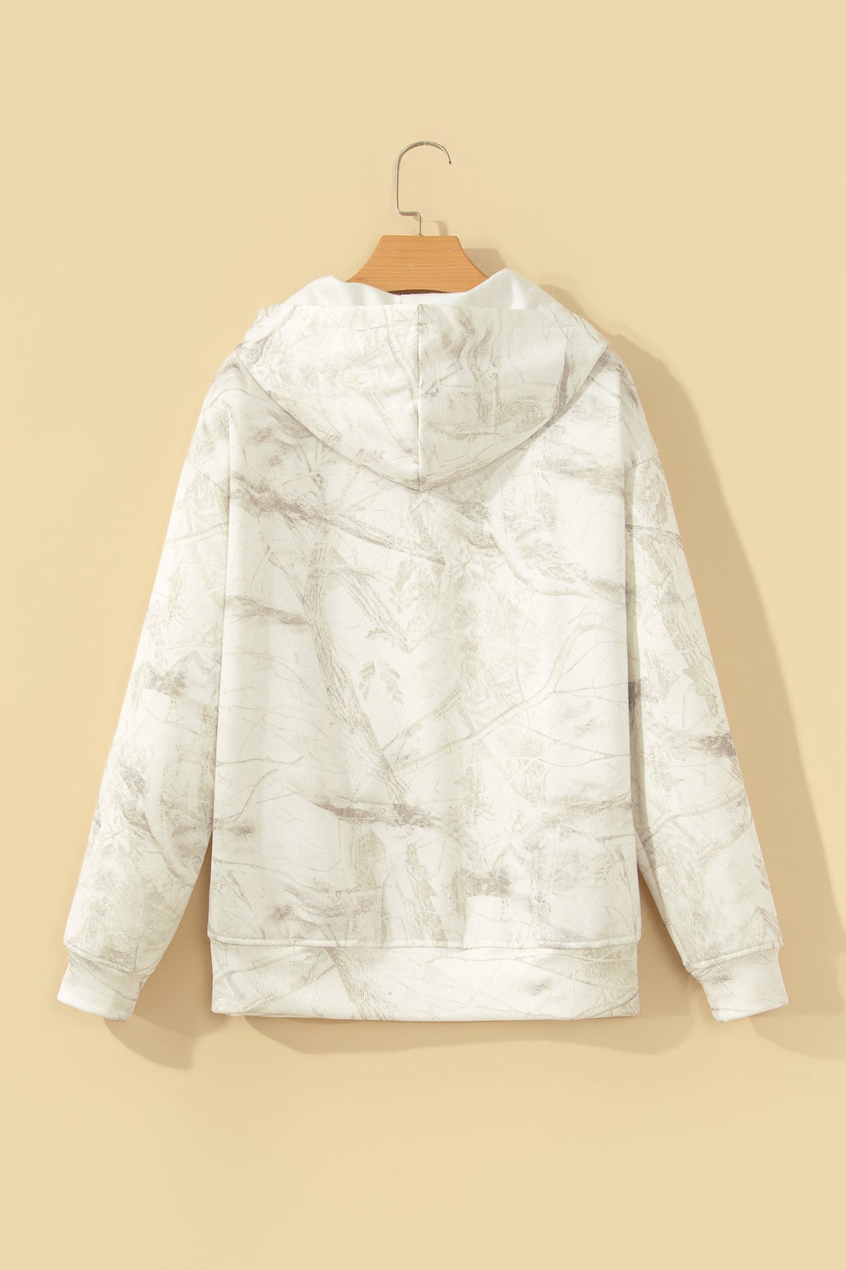 Multicolour Abstract Camo Print Hooded Zip-Up Sweatshirt-Tops / Dresses-[Adult]-[Female]-2022 Online Blue Zone Planet