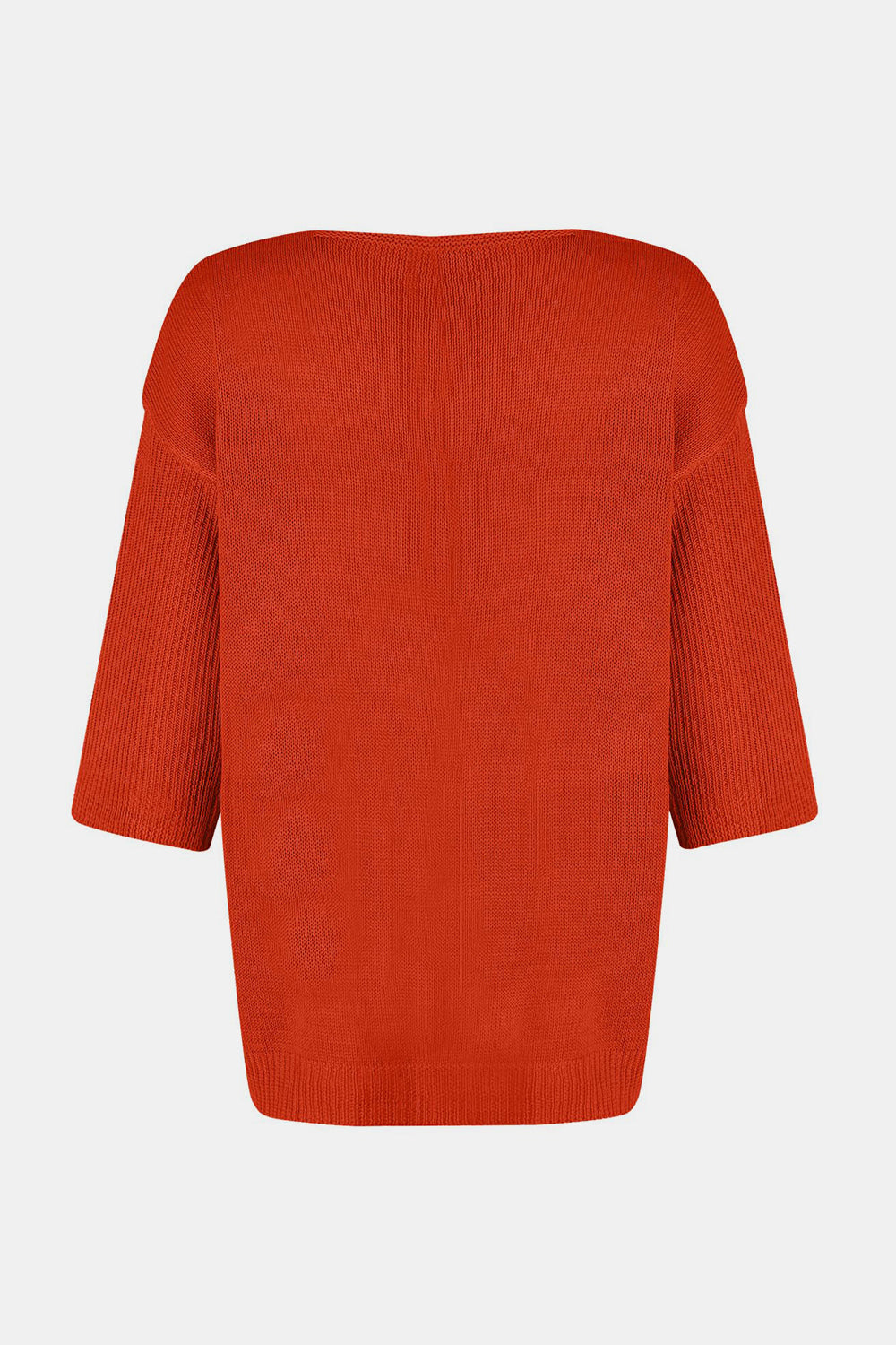 V-Neck Three-Quarter Sleeve Knit Top-TOPS / DRESSES-[Adult]-[Female]-2022 Online Blue Zone Planet