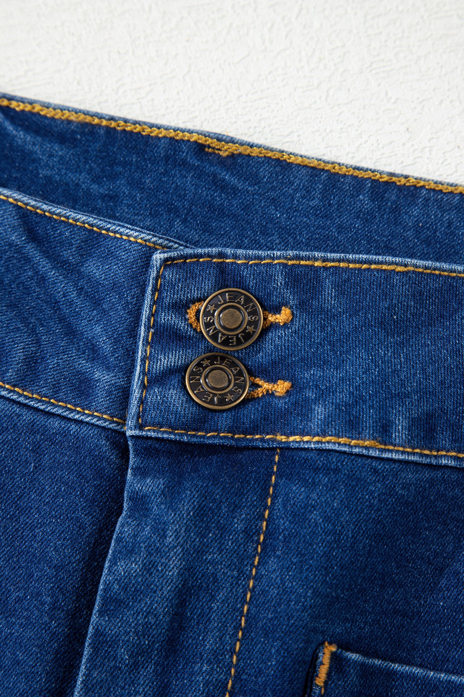 Sail Blue Hardware Decor Patched Pockets Wide Leg Denim Pants-Bottoms/Pants & Culotte-[Adult]-[Female]-2022 Online Blue Zone Planet