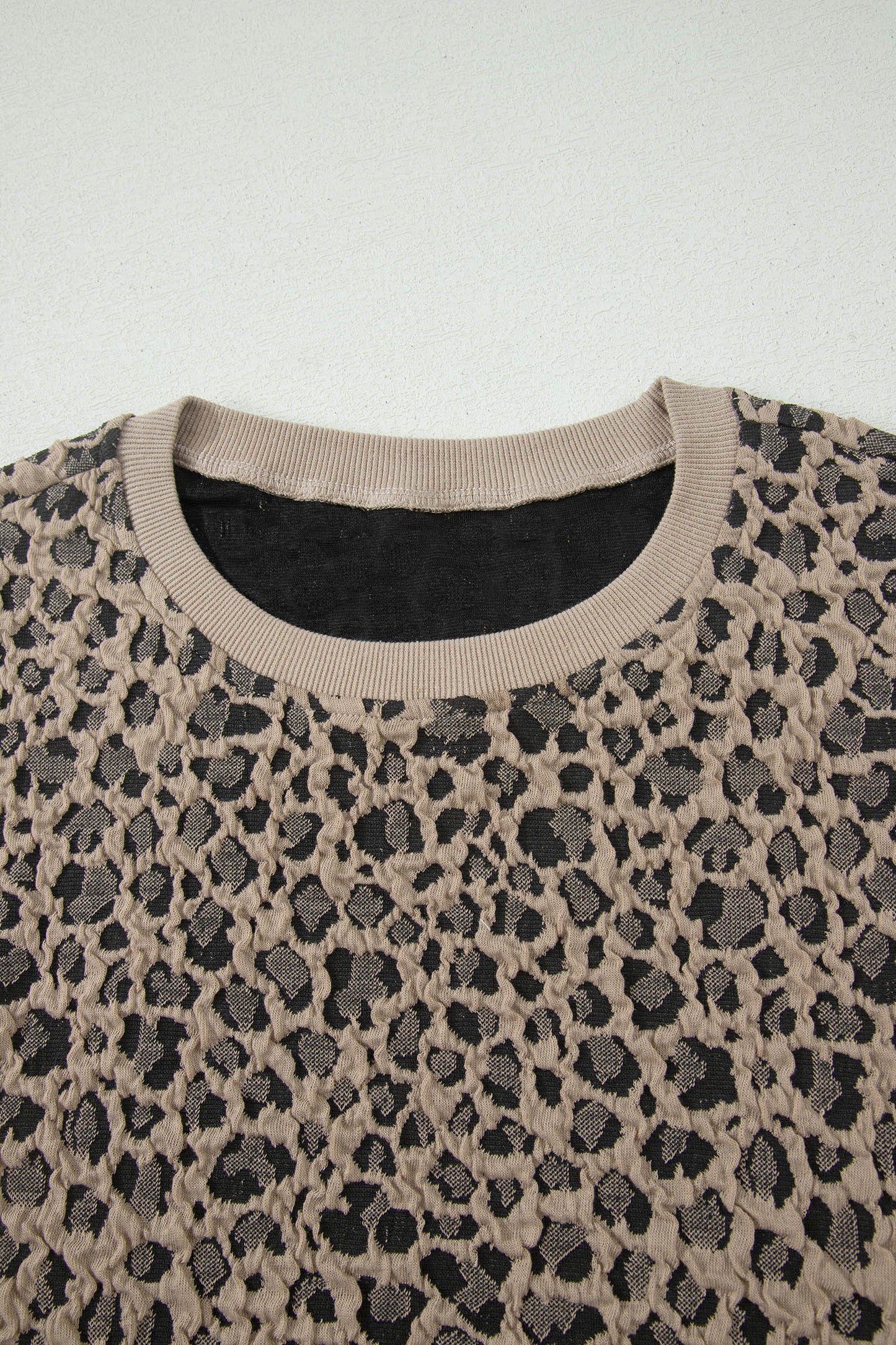 Khaki Leopard Textured Sleeveless Mini Dress with Pockets
