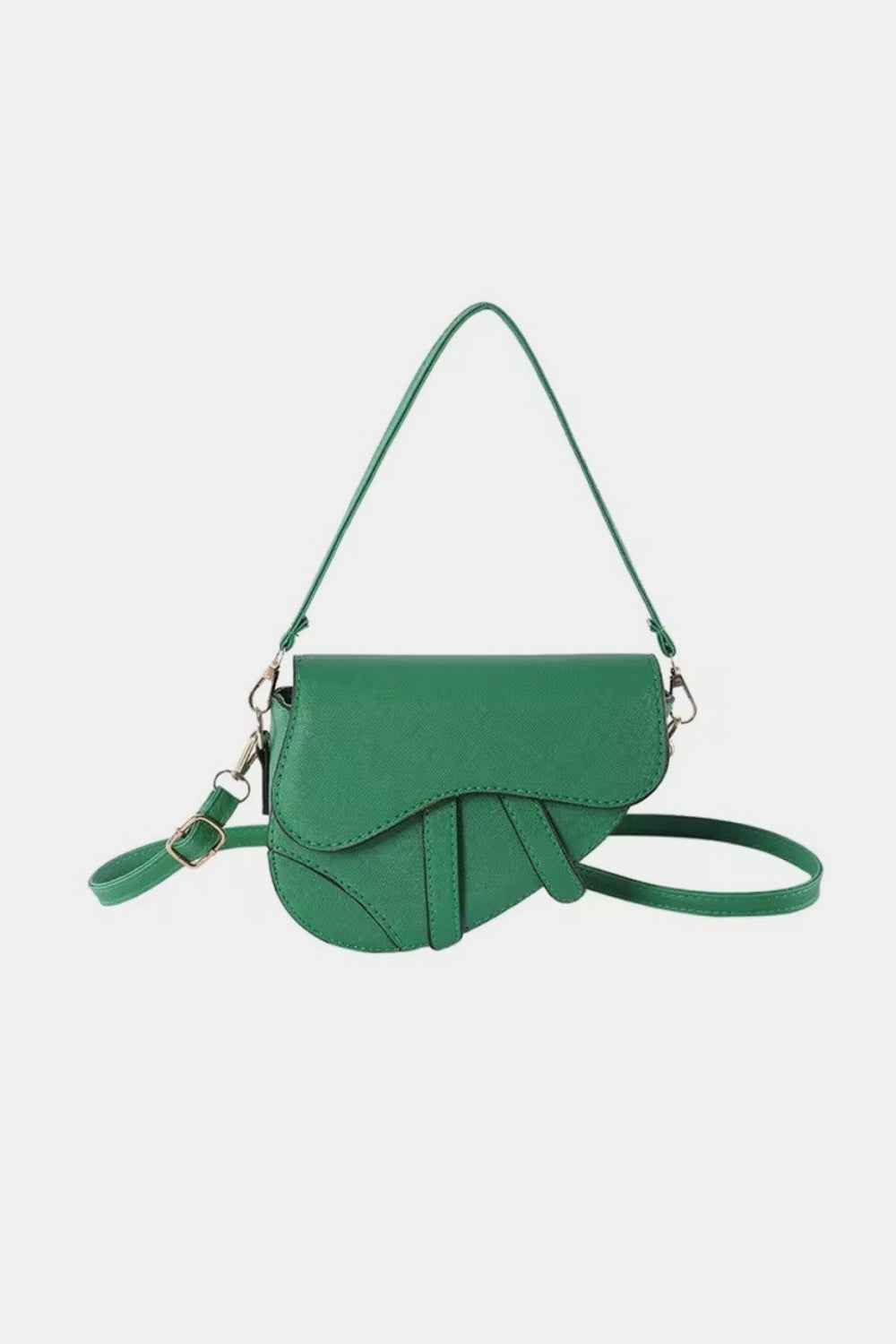 Zenana Zenana Crossbody Saddle Bag-HANDBAGS-[Adult]-[Female]-K Green-One Size-2022 Online Blue Zone Planet