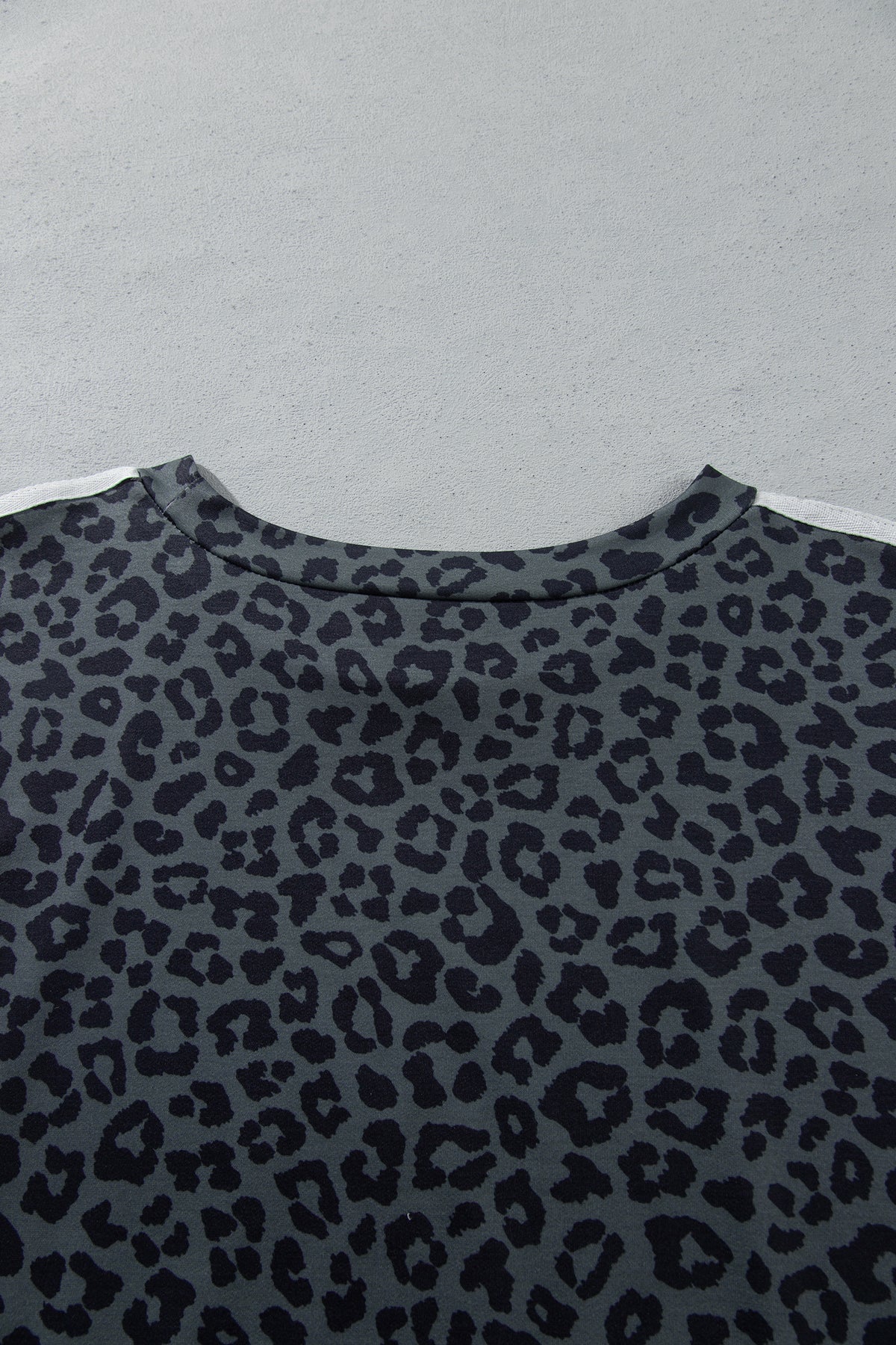 Gray Leopard Print Bracelet Sleeve Top Plus Size Loose Pants Set-Bracelet-[Adult]-[Female]-2022 Online Blue Zone Planet