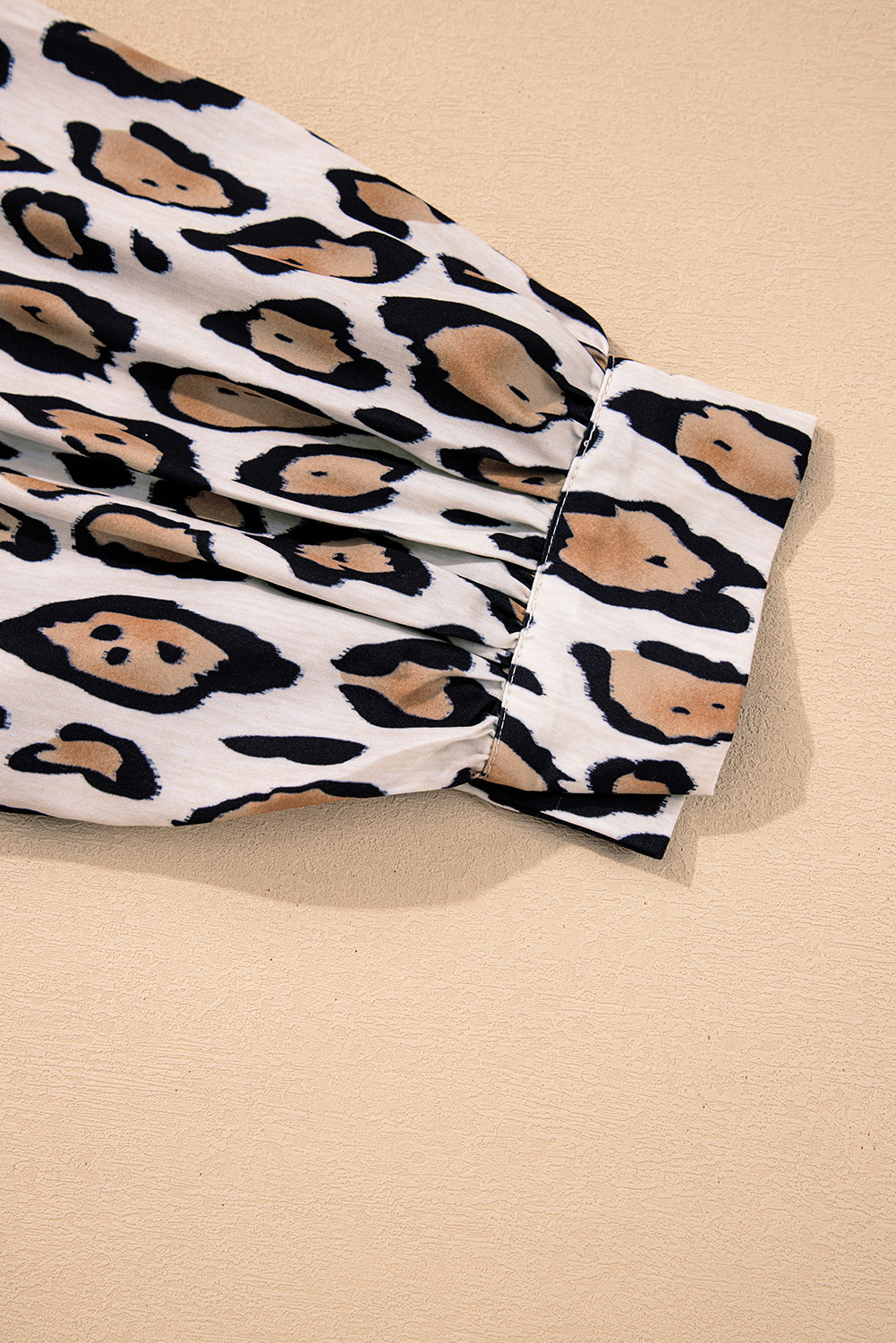 Blue Zone Planet | Jet Stream Oversized Leopard Print Balloon Sleeve Casual Shirt-Tops/Blouses & Shirts-[Adult]-[Female]-2022 Online Blue Zone Planet