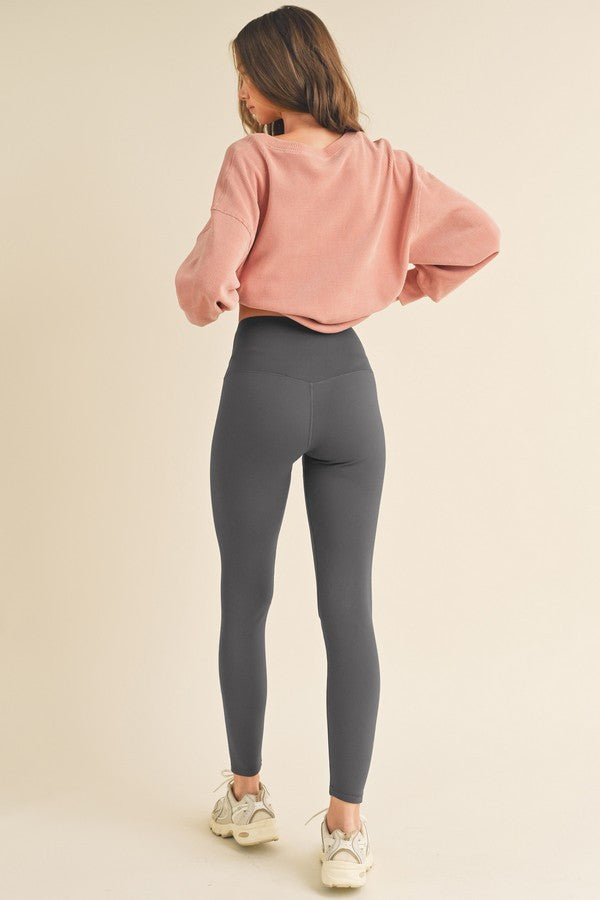 Yelete Full Size Fleece Lined High Waisted Leggings-BOTTOMS SIZES SMALL MEDIUM LARGE-[Adult]-[Female]-2022 Online Blue Zone Planet