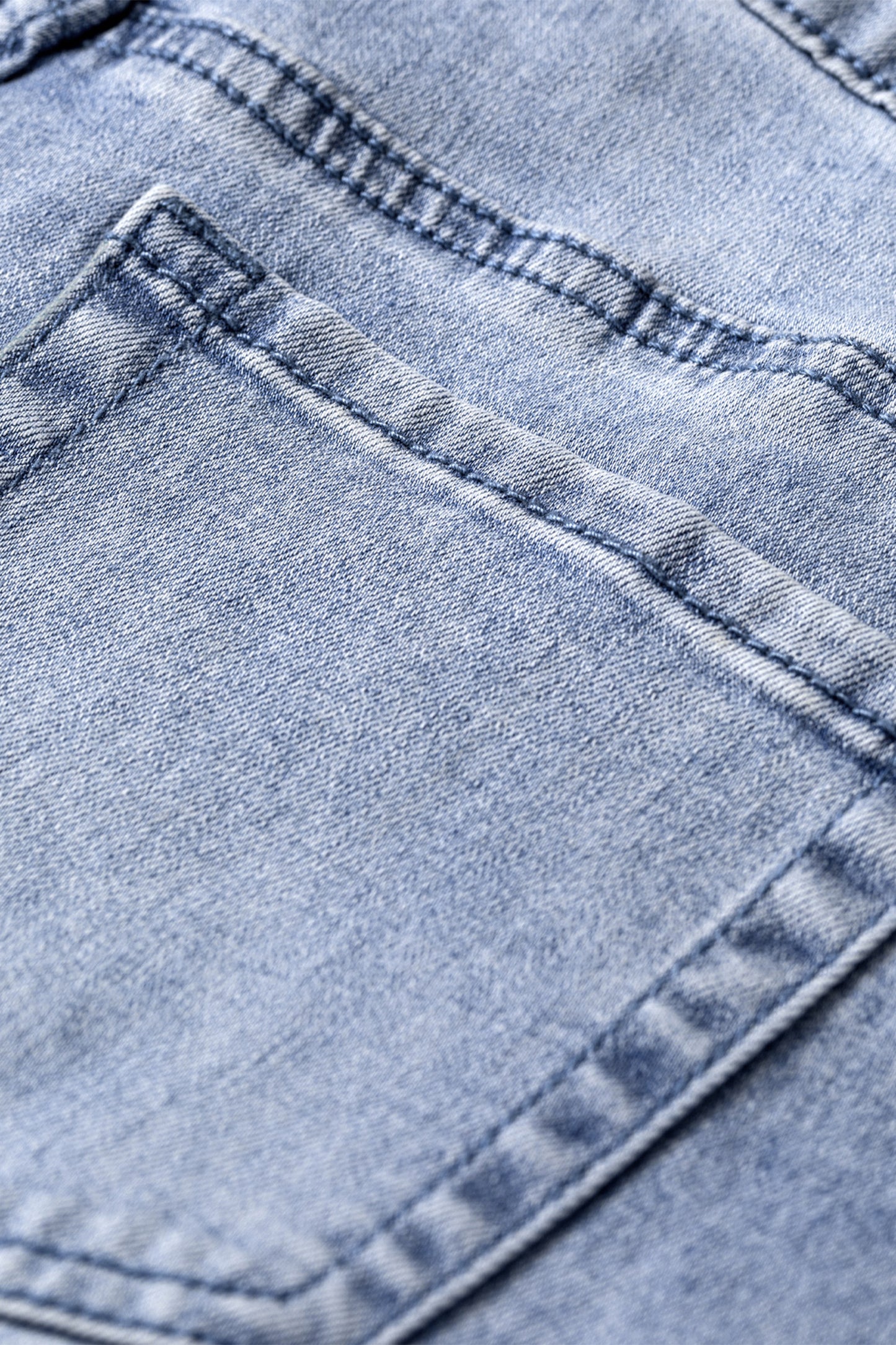Beau Blue Turn-up Cuffs Womens Loose Jeans-Bottoms/Jeans-[Adult]-[Female]-2022 Online Blue Zone Planet