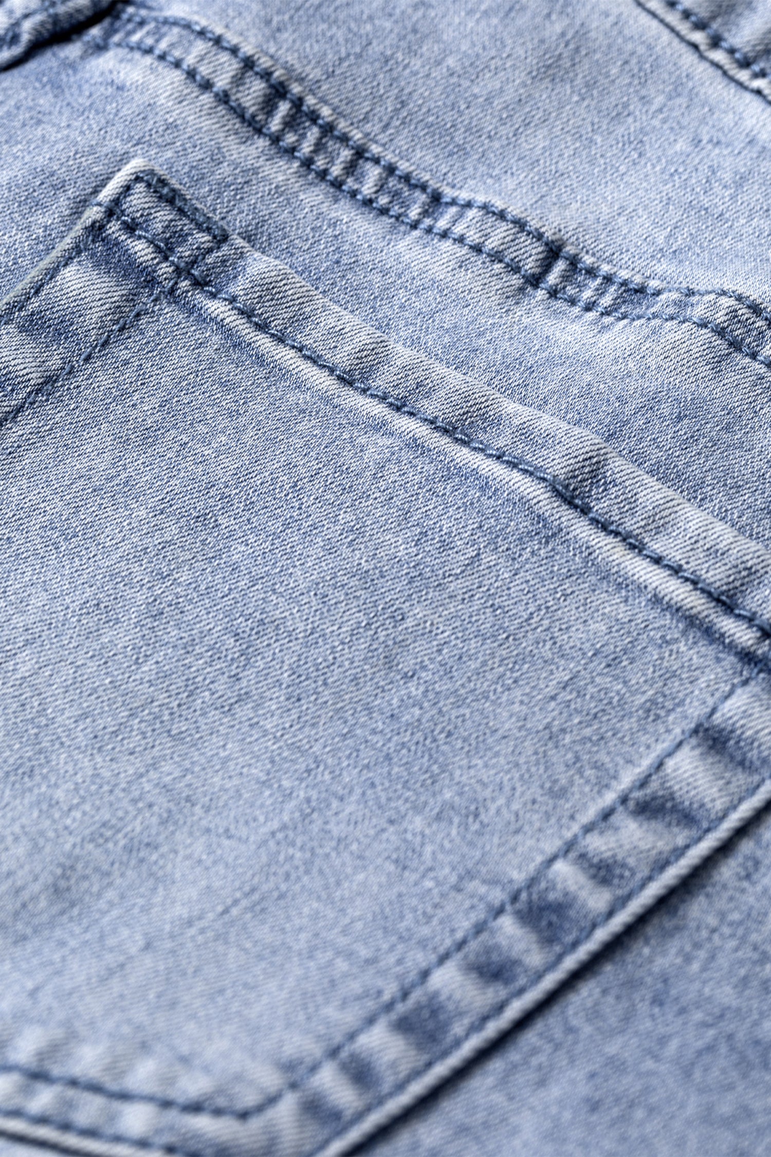 Beau Blue Turn-up Cuffs Womens Loose Jeans-Bottoms/Jeans-[Adult]-[Female]-2022 Online Blue Zone Planet