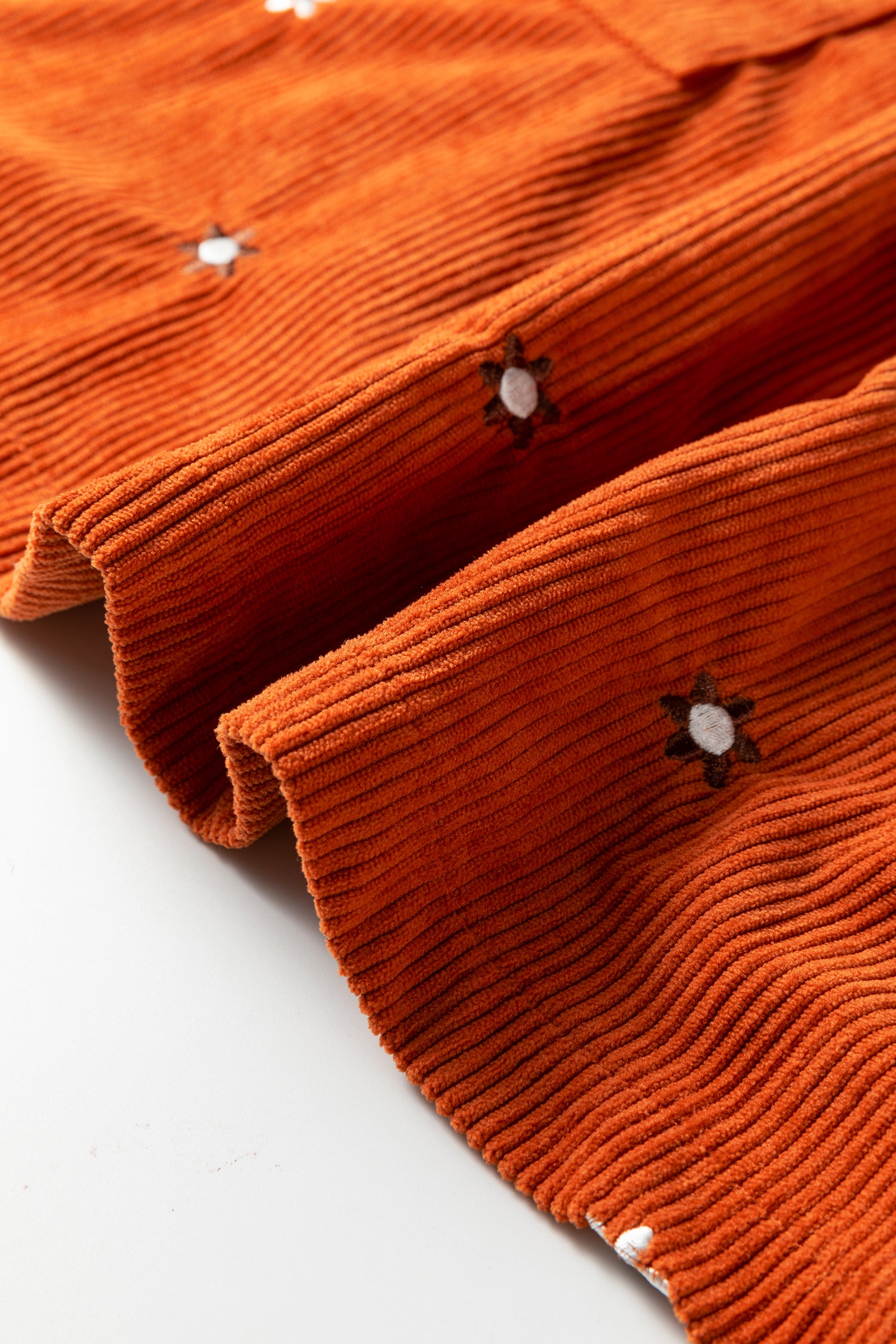 Gold Flame Flower Embroidered Corduroy Overall Mini Dress-TOPS / DRESSES-[Adult]-[Female]-2022 Online Blue Zone Planet