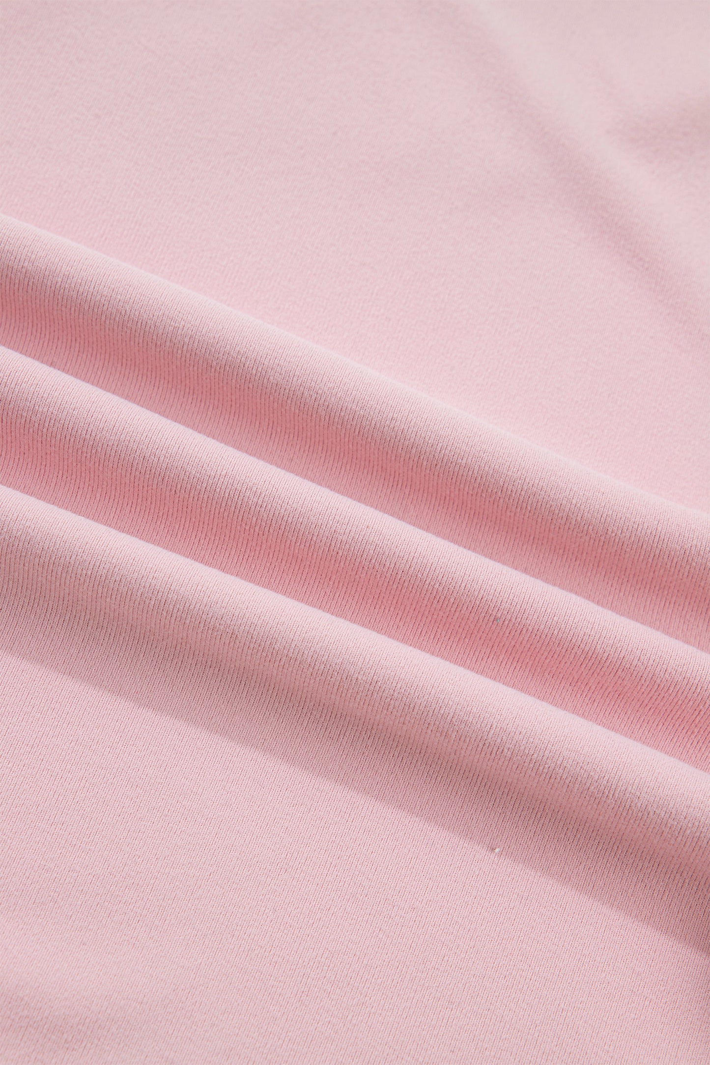 Light Pink Solid Color Bow Textured Patchwork Long Sleeve Tee-Tops/Long Sleeve Tops-[Adult]-[Female]-2022 Online Blue Zone Planet