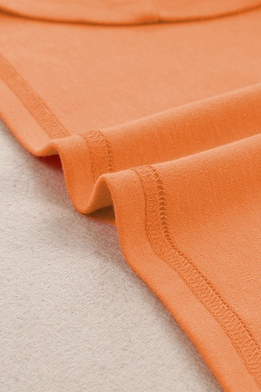 Orange Plain Crew Neck Long Sleeve Top-Sale (50% OFF)/30% OFF-[Adult]-[Female]-2022 Online Blue Zone Planet