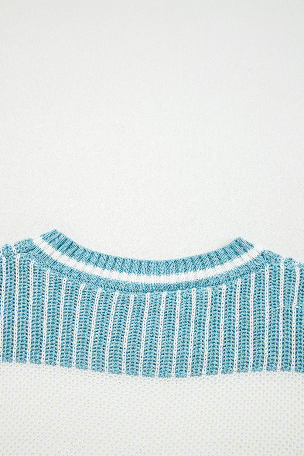 Brown Two Tone Striped Patchwork Drop Shoulder Loose Sweater-TOPS / DRESSES-[Adult]-[Female]-2022 Online Blue Zone Planet