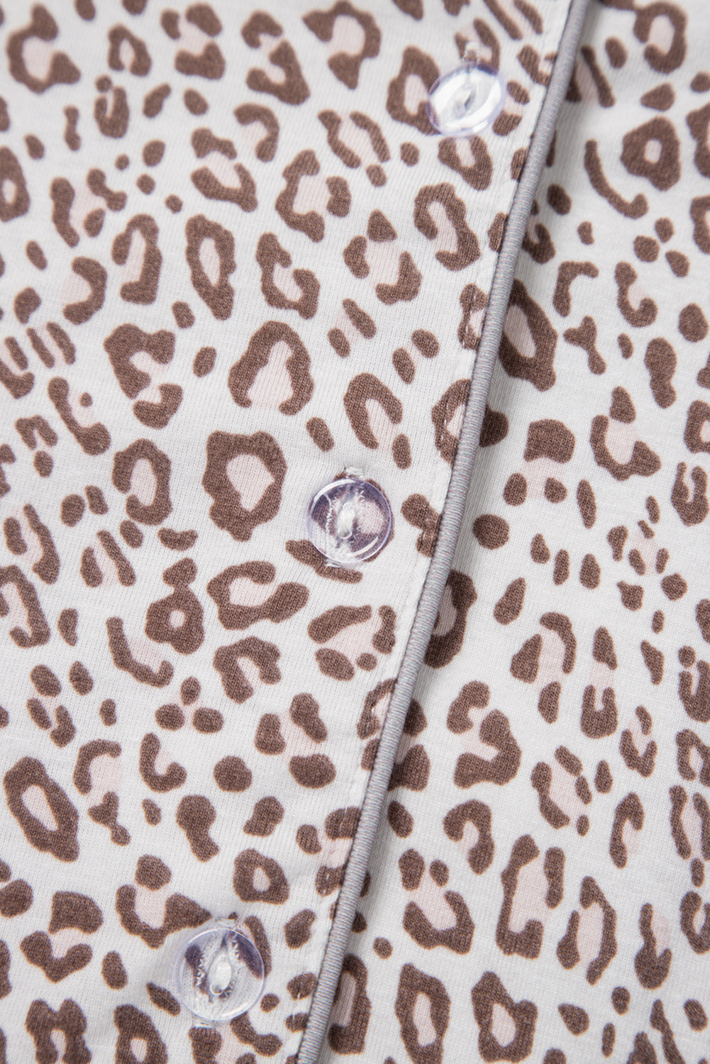 Blue Zone Planet | White Leopard Print Long Sleeve and Pants Pajamas Set-Loungewear & Sleepwear/Sleepwear-[Adult]-[Female]-2022 Online Blue Zone Planet