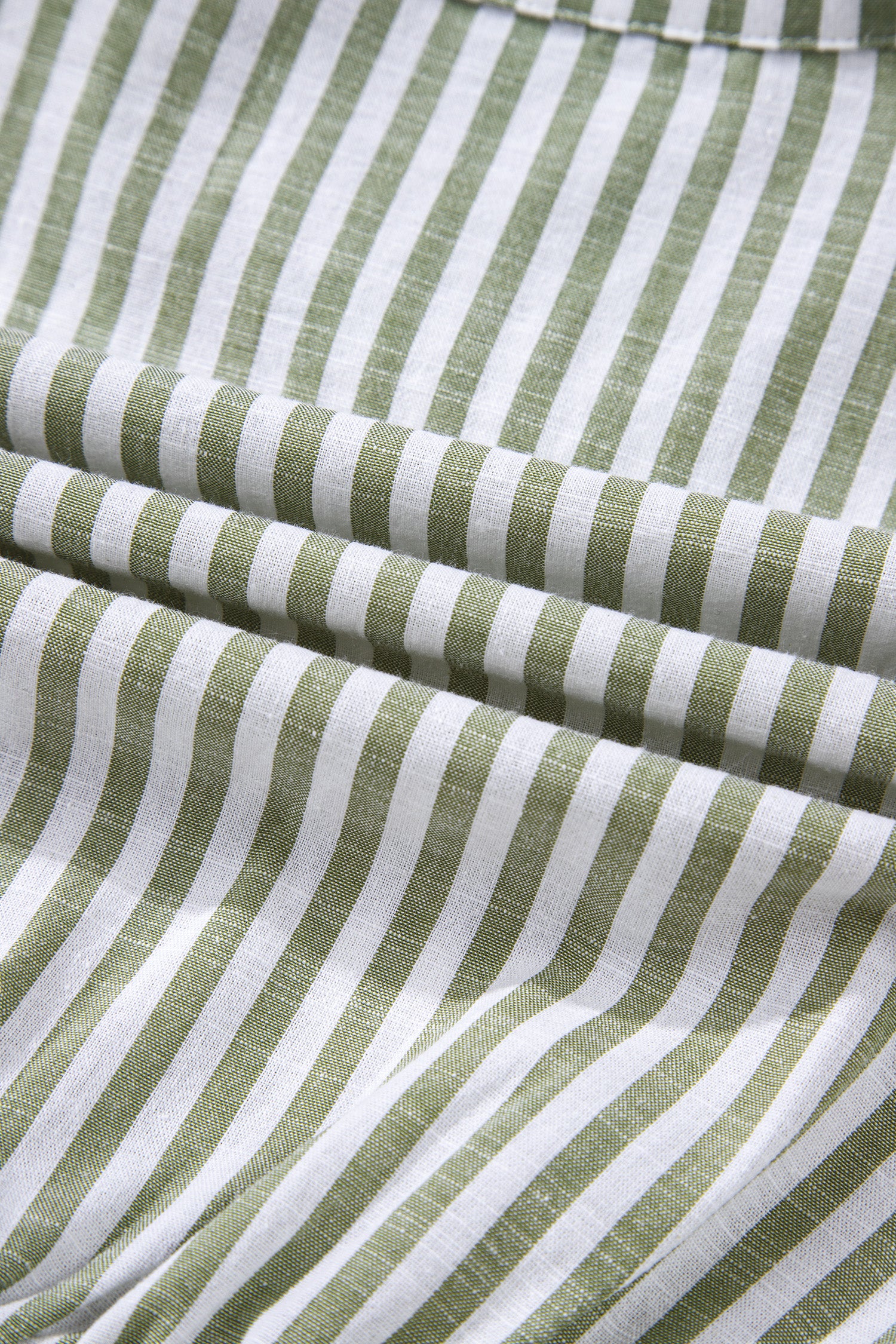 Green Stripe Tasseled Tie Neck Ruffled Short Sleeve Tiered Flattering Dress-TOPS / DRESSES-[Adult]-[Female]-2022 Online Blue Zone Planet