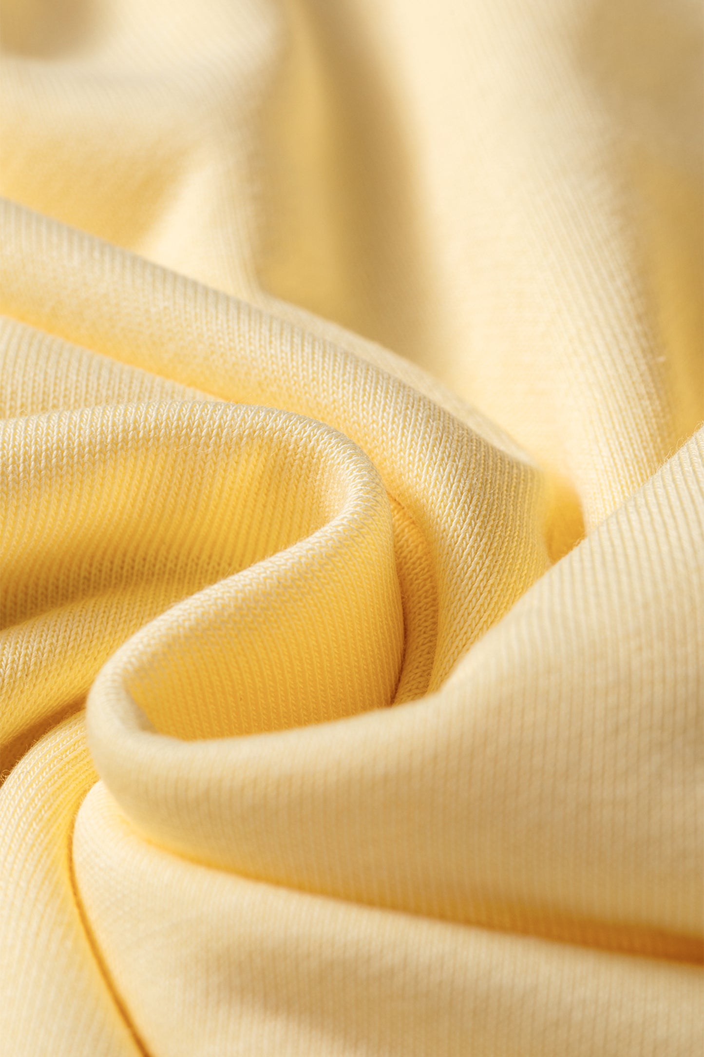 Yellow Cream Solid Color Eyelet Lace Panel Accent Plus Size 2pcs Outfit-Plus Size/Plus Size Loungewear-[Adult]-[Female]-2022 Online Blue Zone Planet