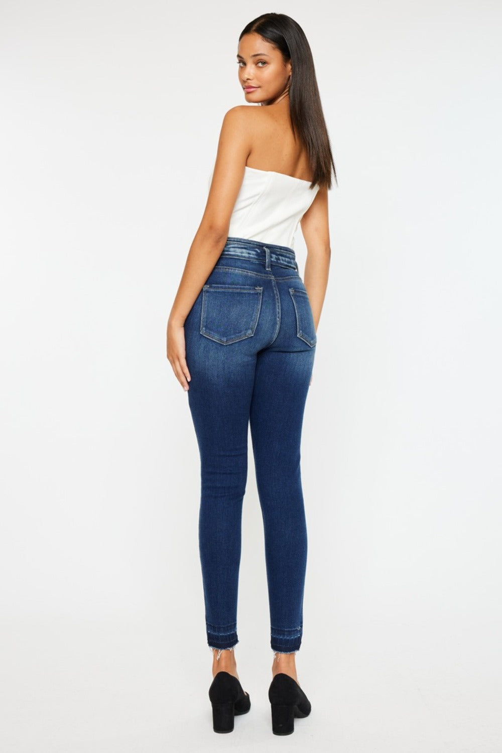 Kancan Full Size High Rise Ankle Skinny Jeans-BOTTOMS SIZES SMALL MEDIUM LARGE-[Adult]-[Female]-2022 Online Blue Zone Planet