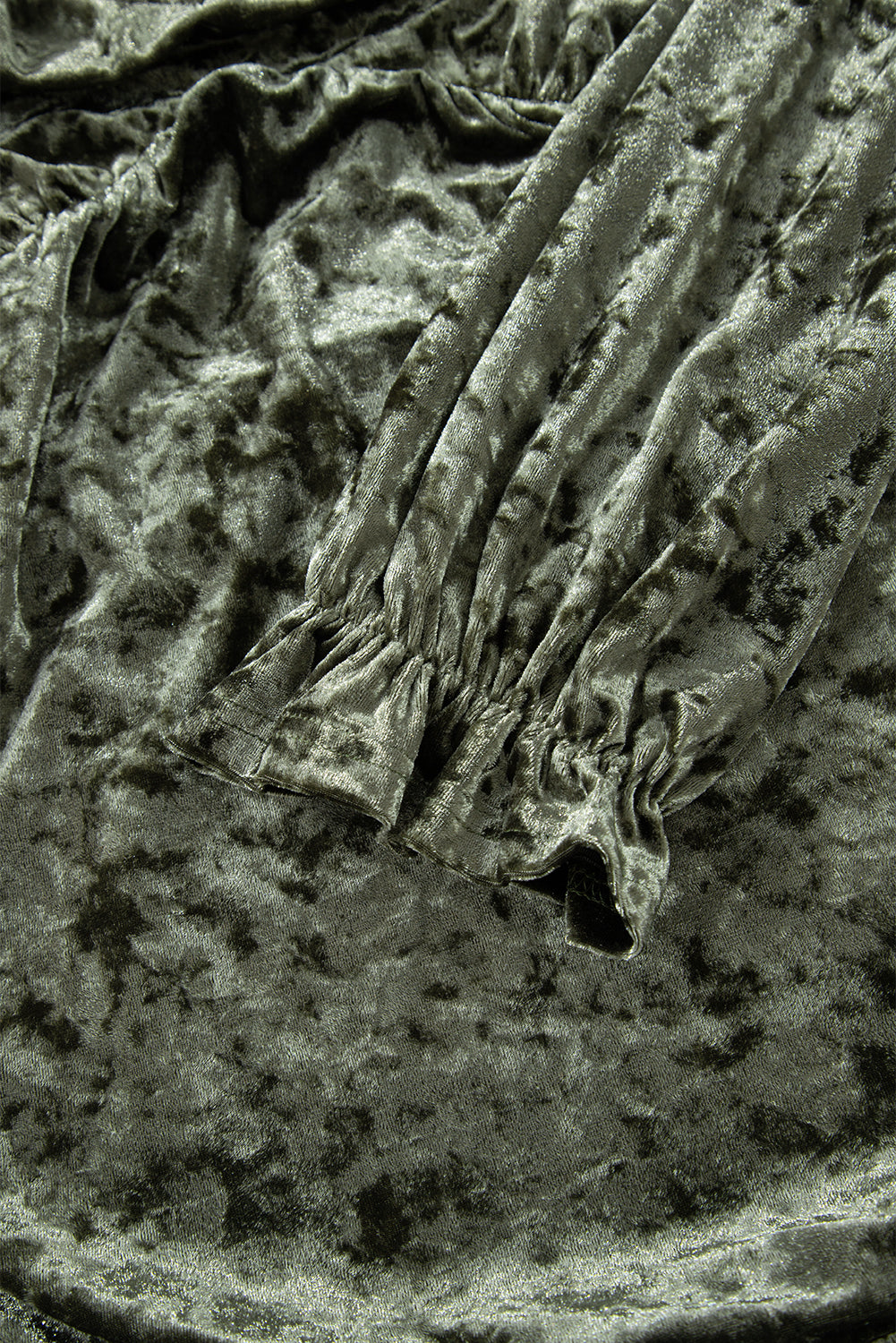 Coffee Plus Size Velvet Babydoll Mini Dress With Puff Sleeve-TOPS / DRESSES-[Adult]-[Female]-2022 Online Blue Zone Planet