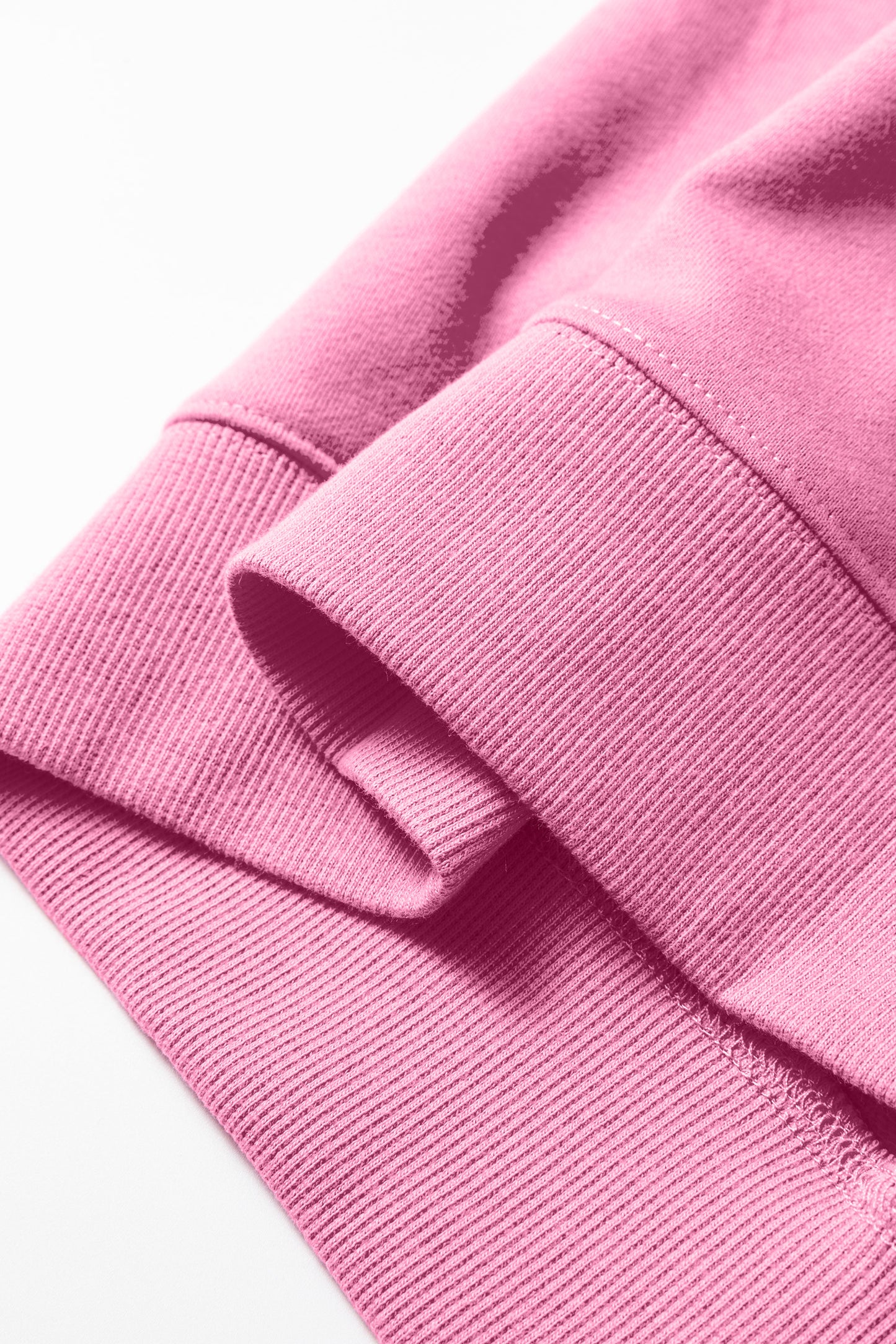 Bright Pink Oversize Blessed Embroidered Mock Neck Sweatshirt-Tops/Sweatshirts & Hoodies-[Adult]-[Female]-2022 Online Blue Zone Planet