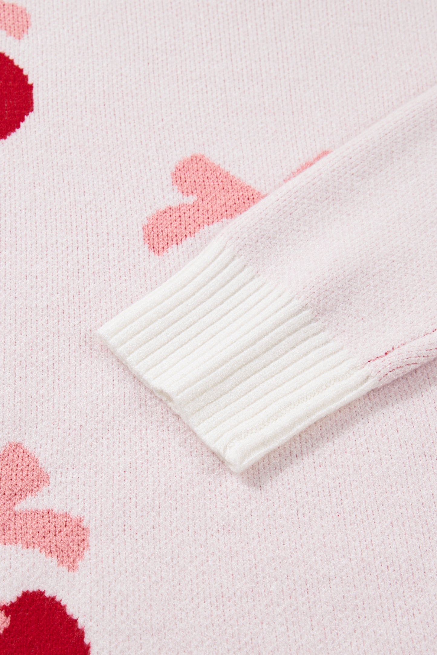 White Cherry Pattern Drop Shoulder Sweater-TOPS / DRESSES-[Adult]-[Female]-2022 Online Blue Zone Planet